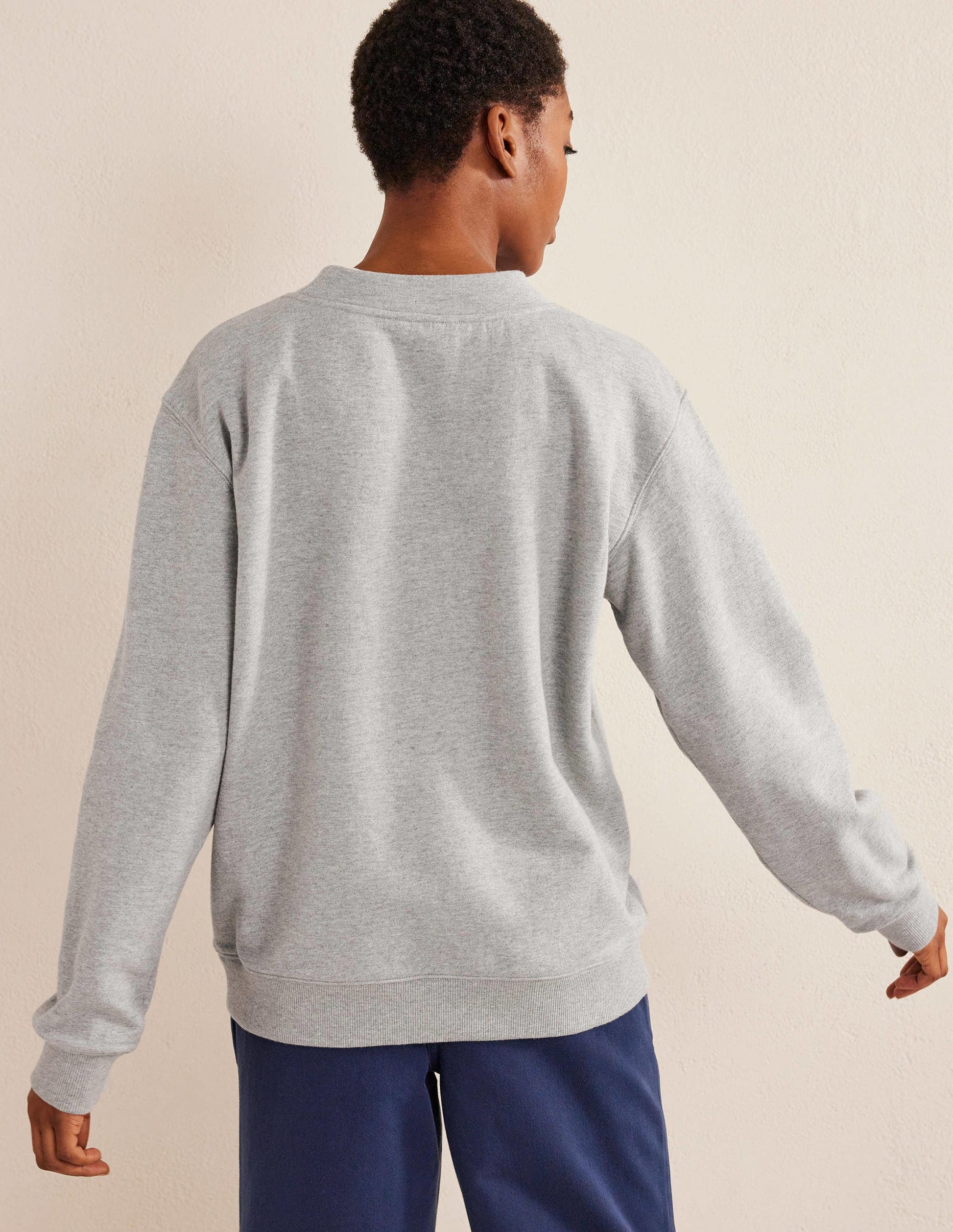 Oversized Sweatshirt-Grey Marl-3
