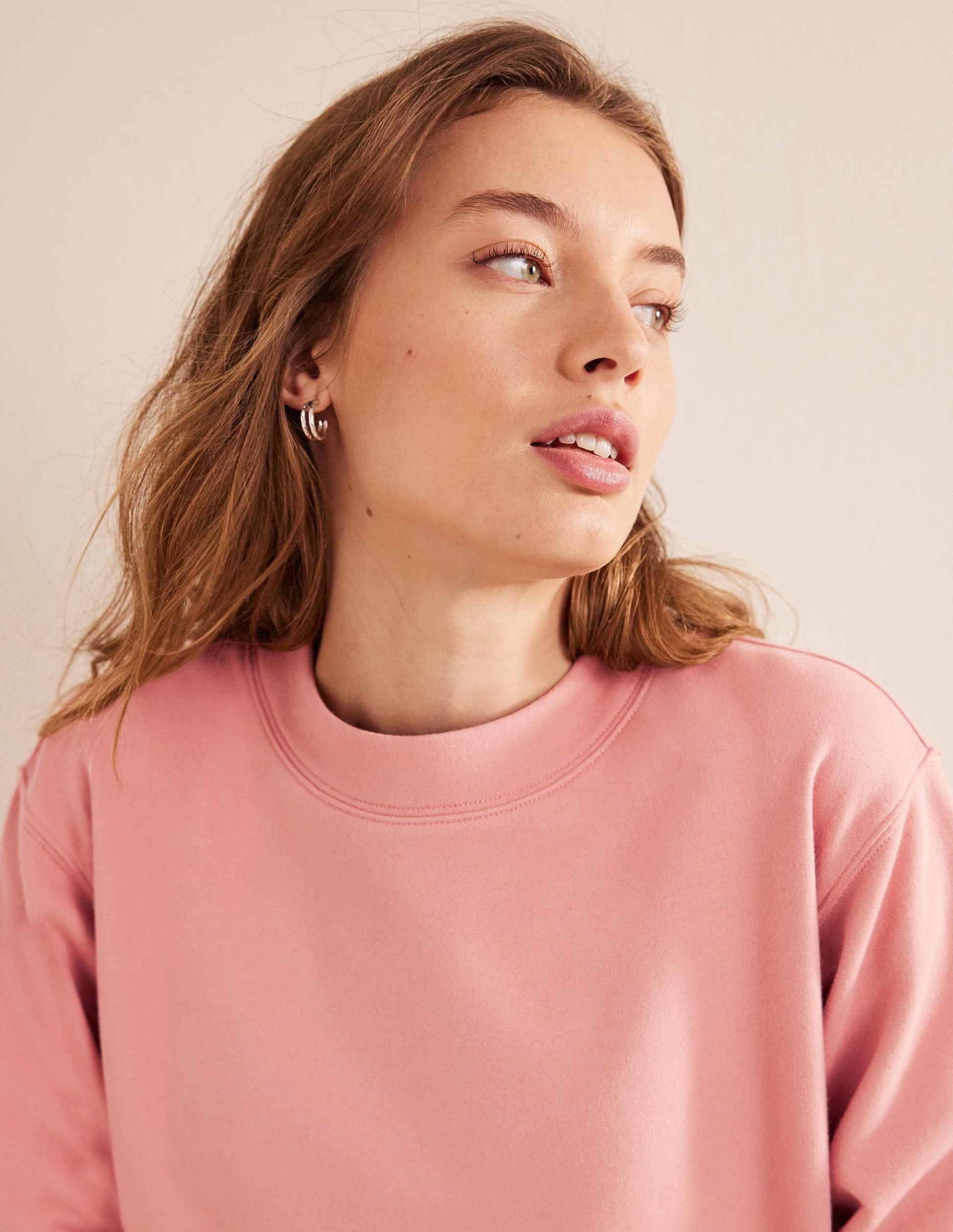 Oversized Sweatshirt-Rose Pink-2