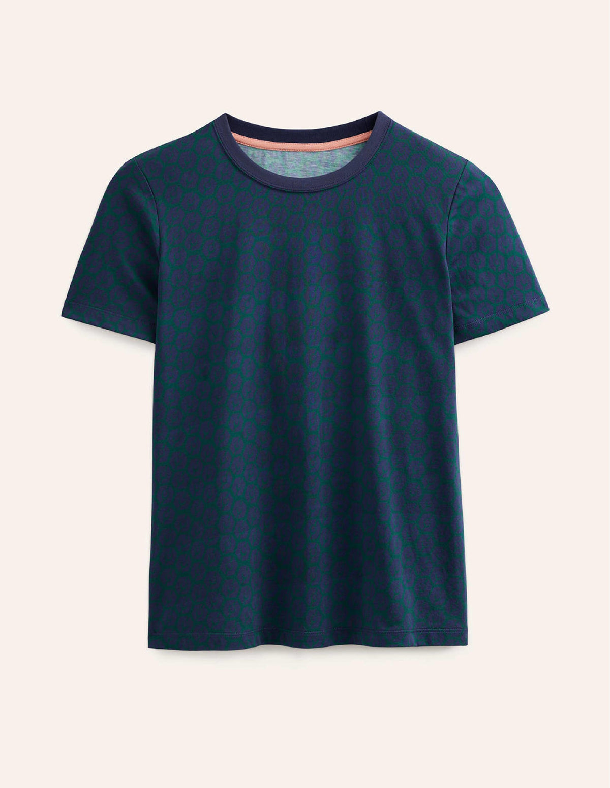 Printed Crew Neck T-shirt-Emerald Night, Reverie - Image 5