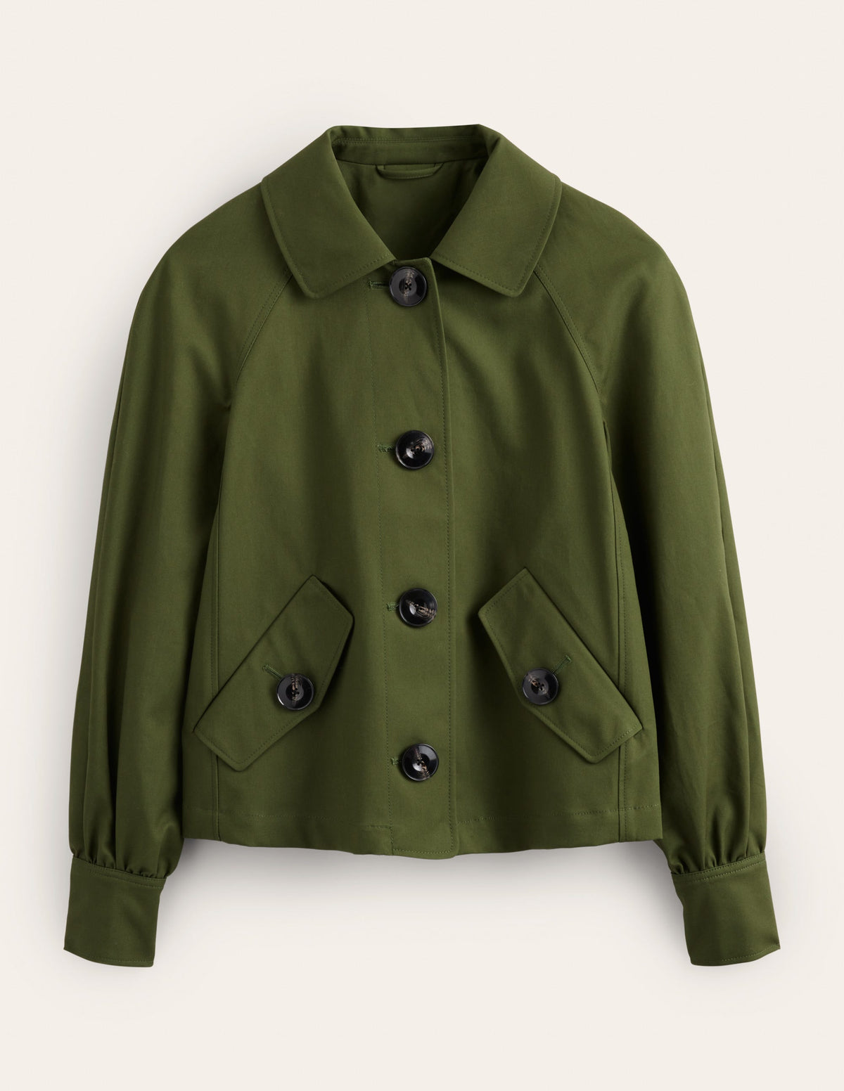 Cotton Trench Jacket-Yew - Image 6