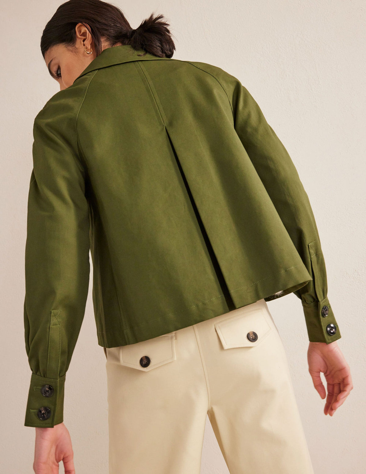 Cotton Trench Jacket-Yew-3