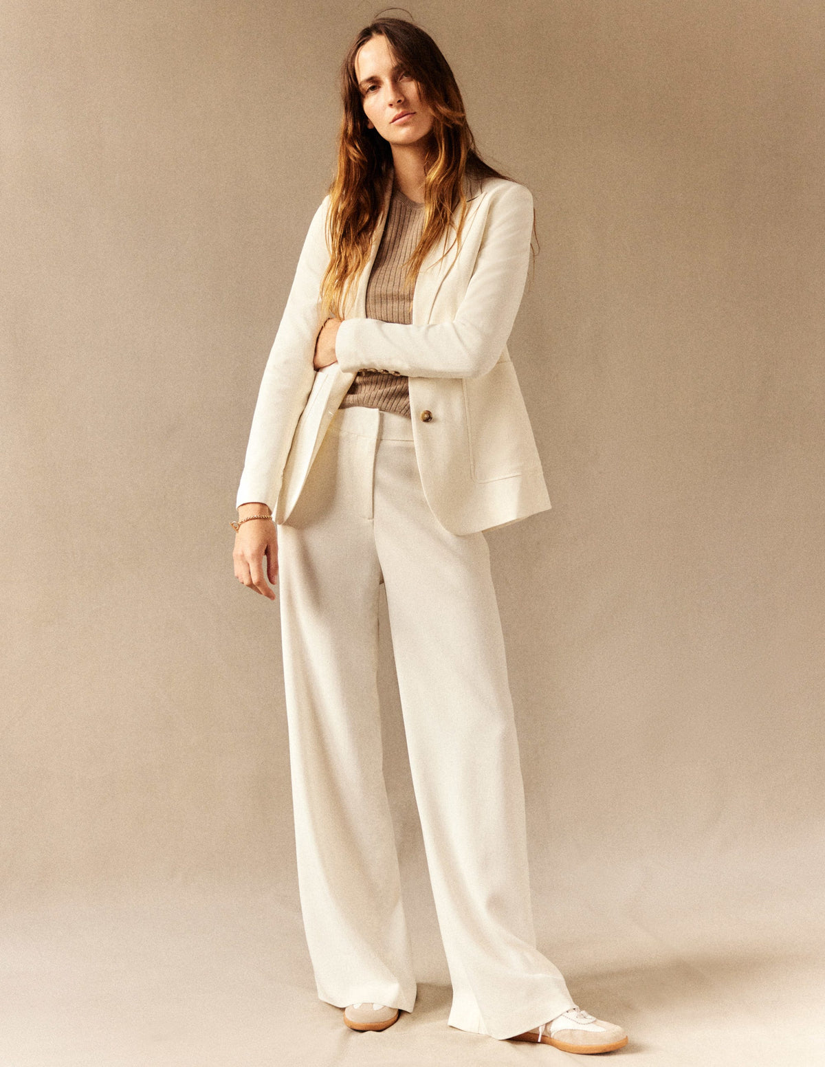 Fluid Tailored Blazer-Ivory - Image 7