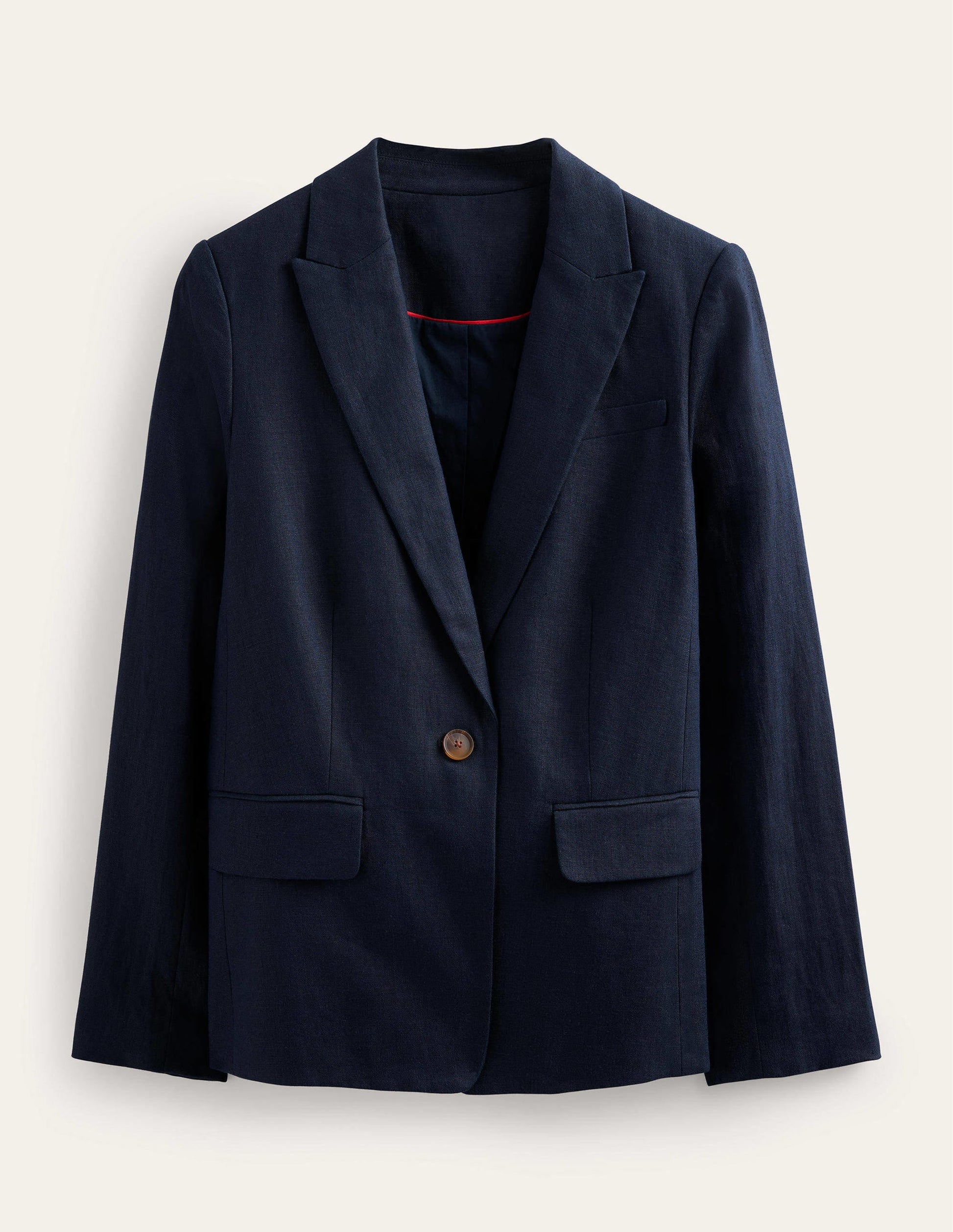 The Cambridge Linen Blazer-Navy-7