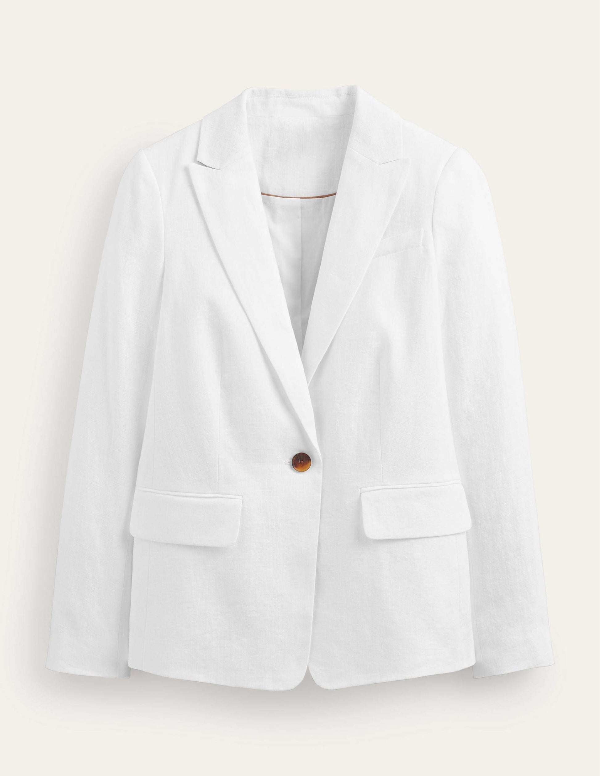 The Cambridge Linen Blazer-White-8