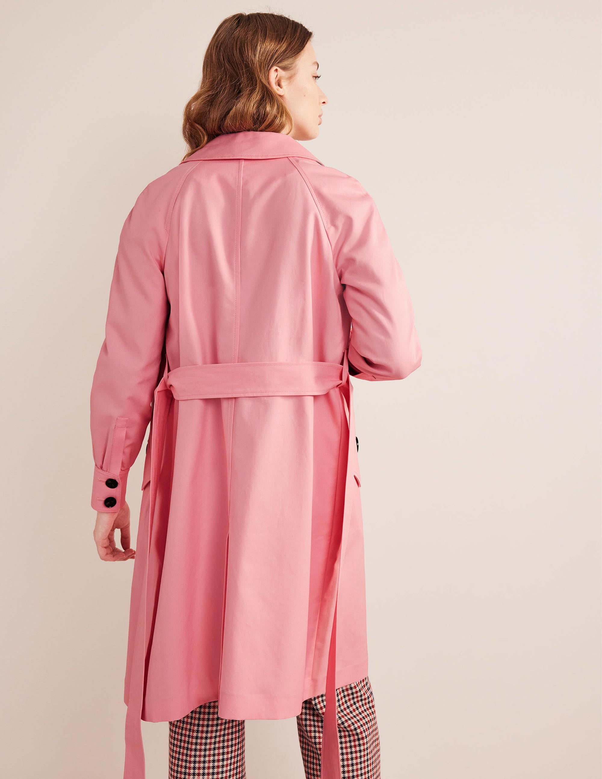 Belted Trench Coat-Pink - Image 4