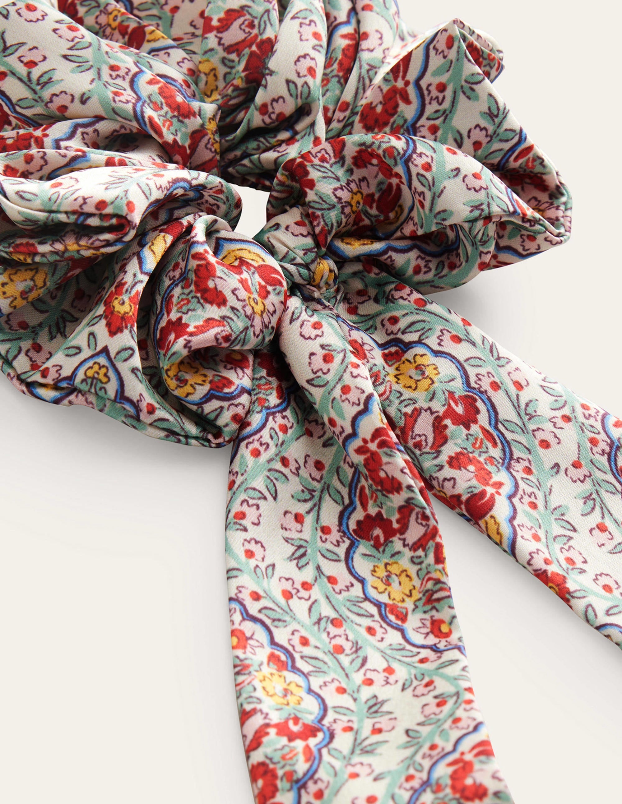 Scarf Hair Scrunchie-Multi Vine, Terrace - Image 3