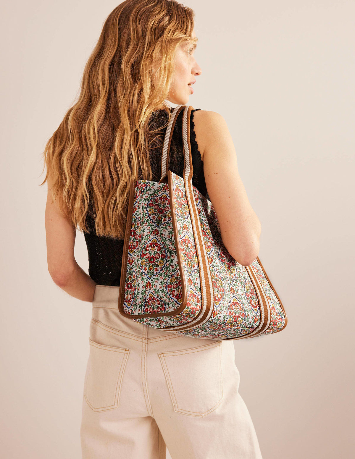 Tilda Canvas Tote Bag-Multi Vine, Terrace-1