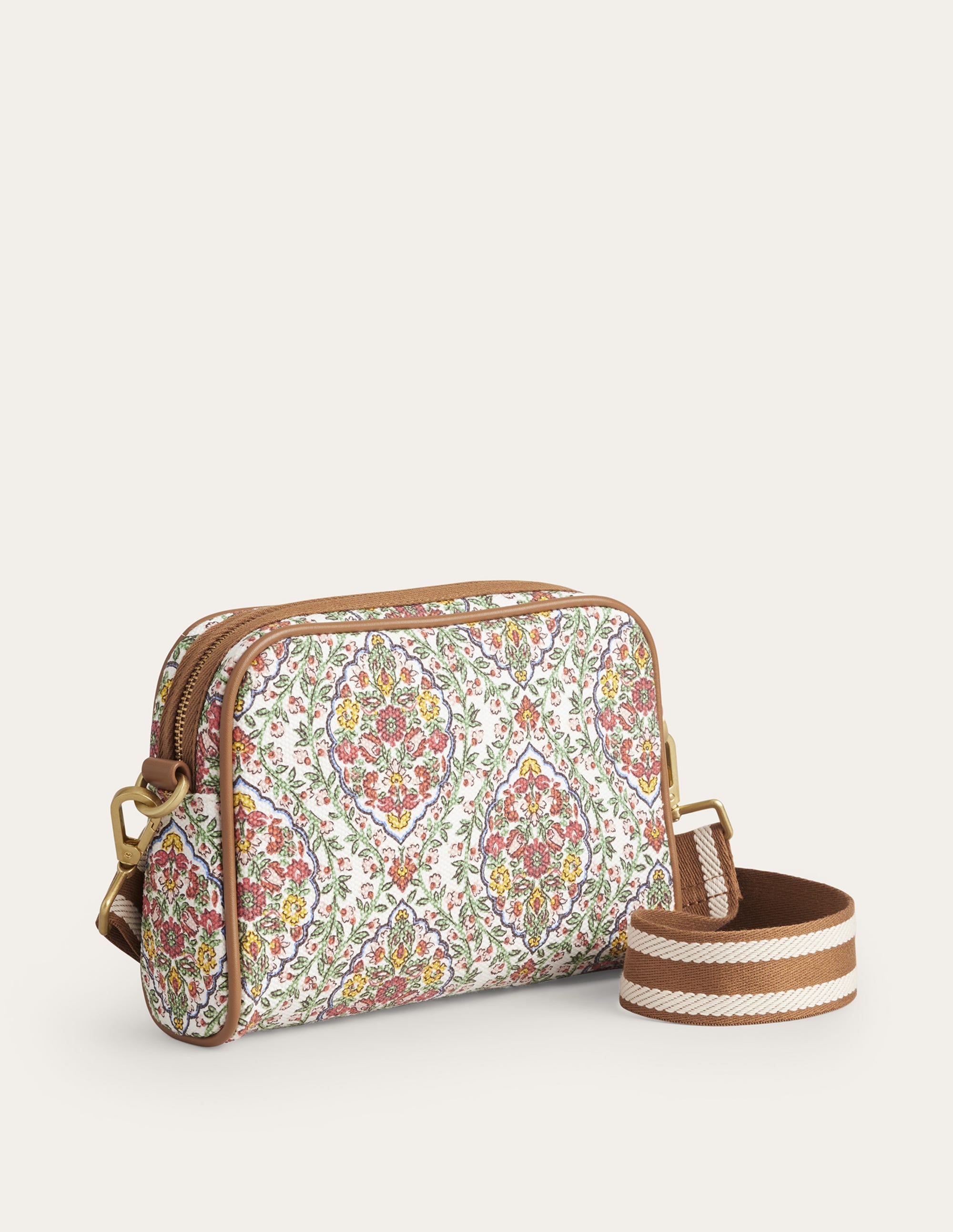 Canvas Cross-Body Bag-Multi Vine, Terrace - Image 4