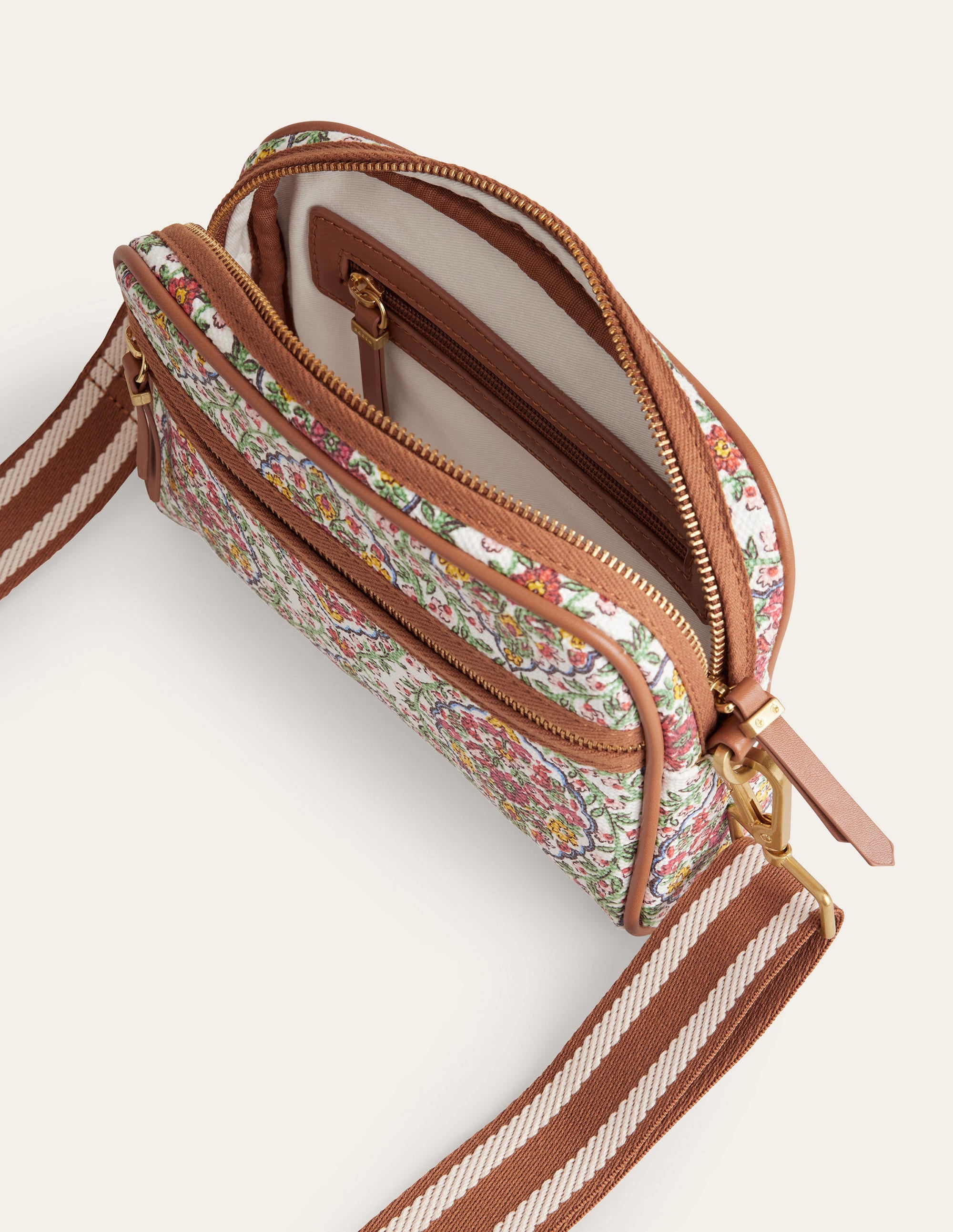 Canvas Cross-Body Bag-Multi Vine, Terrace - Image 5
