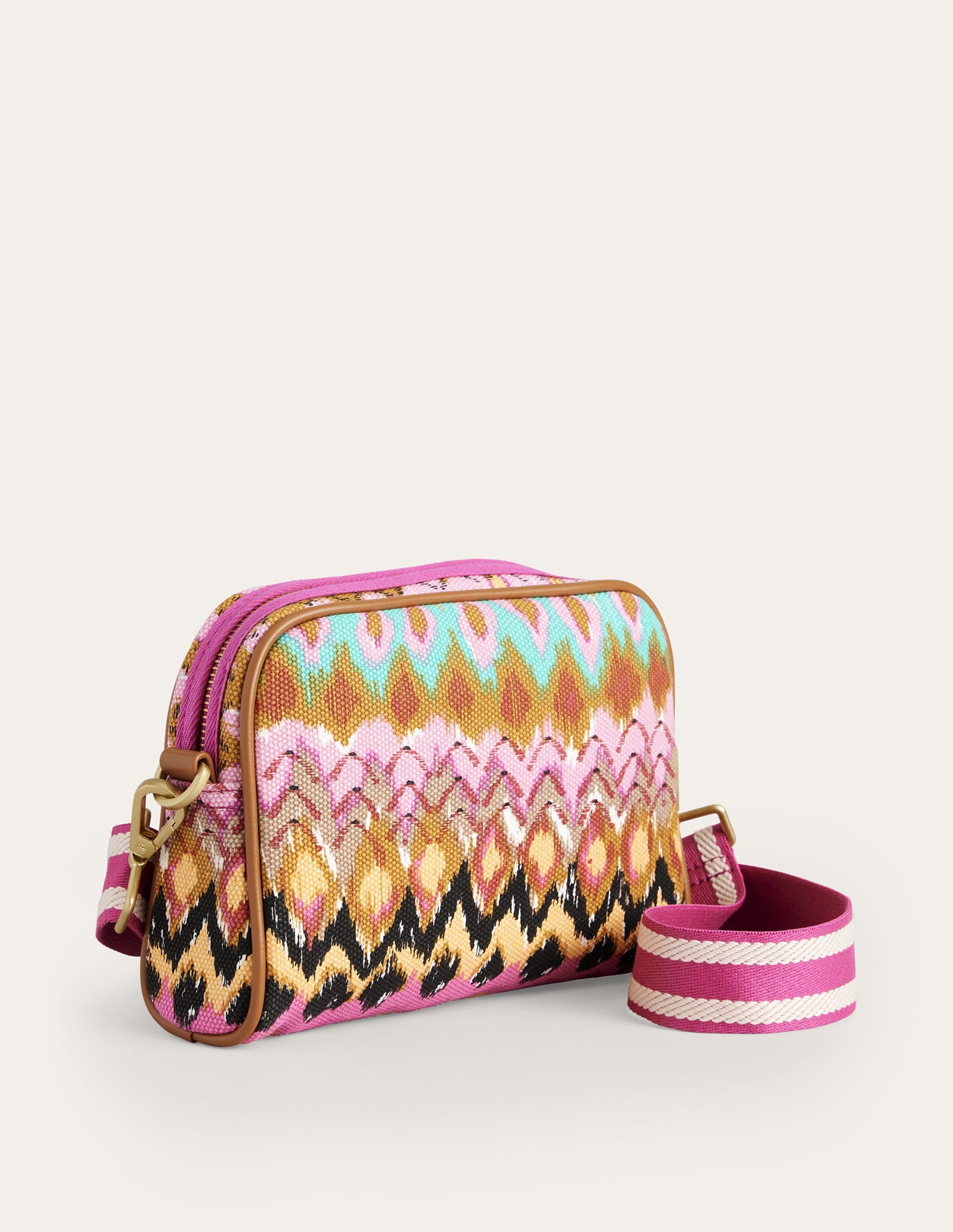 Canvas Cross-Body Bag-Multi, Ikat - Image 2
