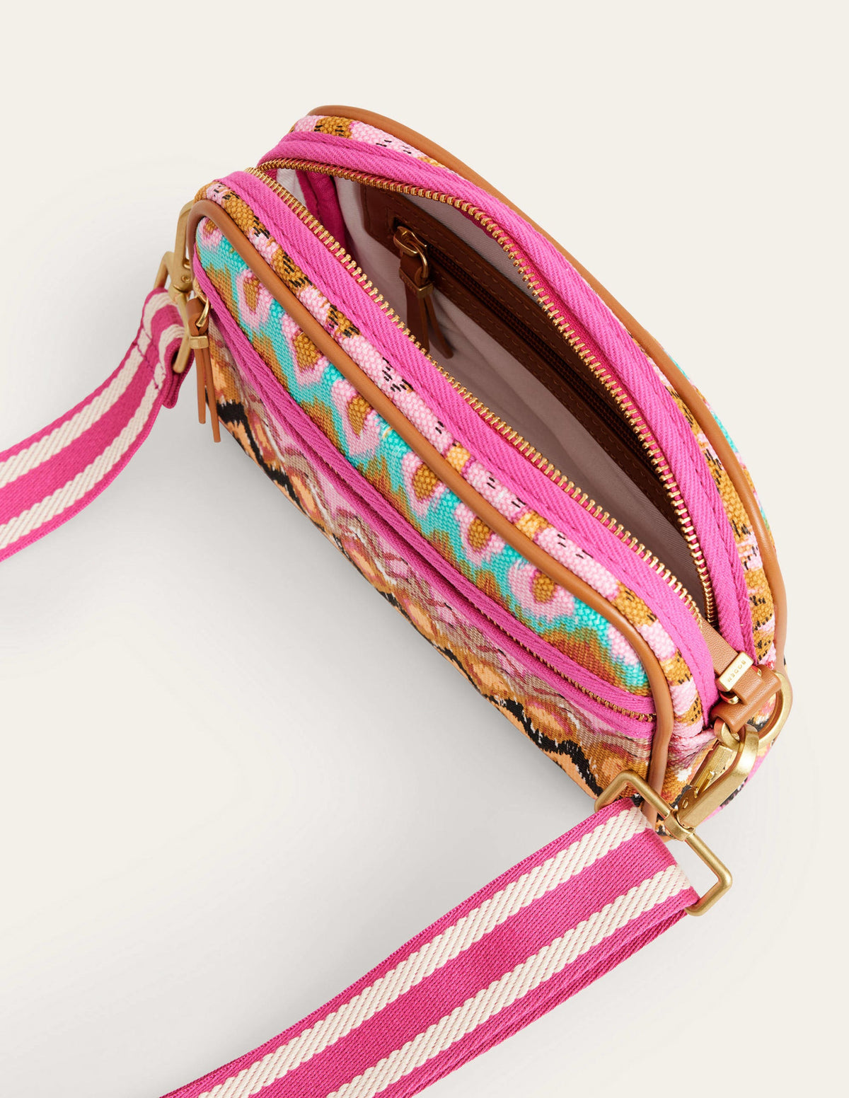 Canvas Cross-Body Bag-Multi, Ikat - Image 3