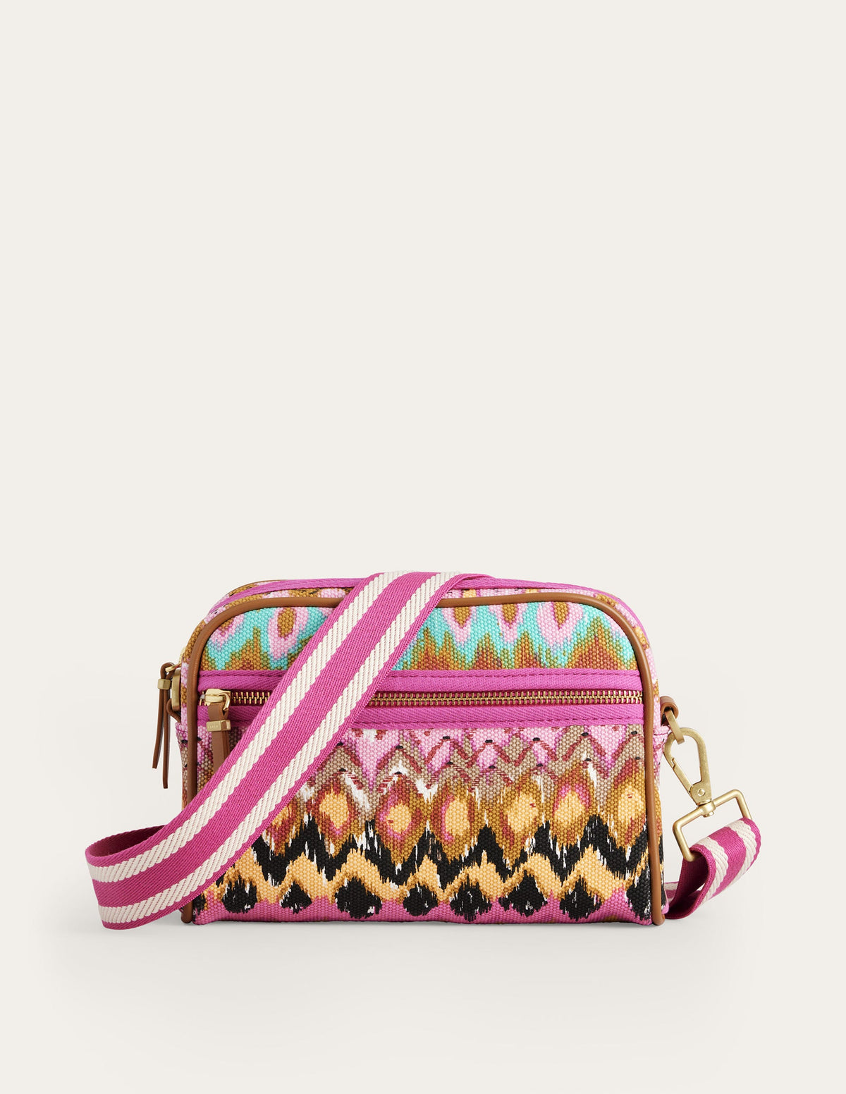 Canvas Cross-Body Bag-Multi, Ikat - Image 1