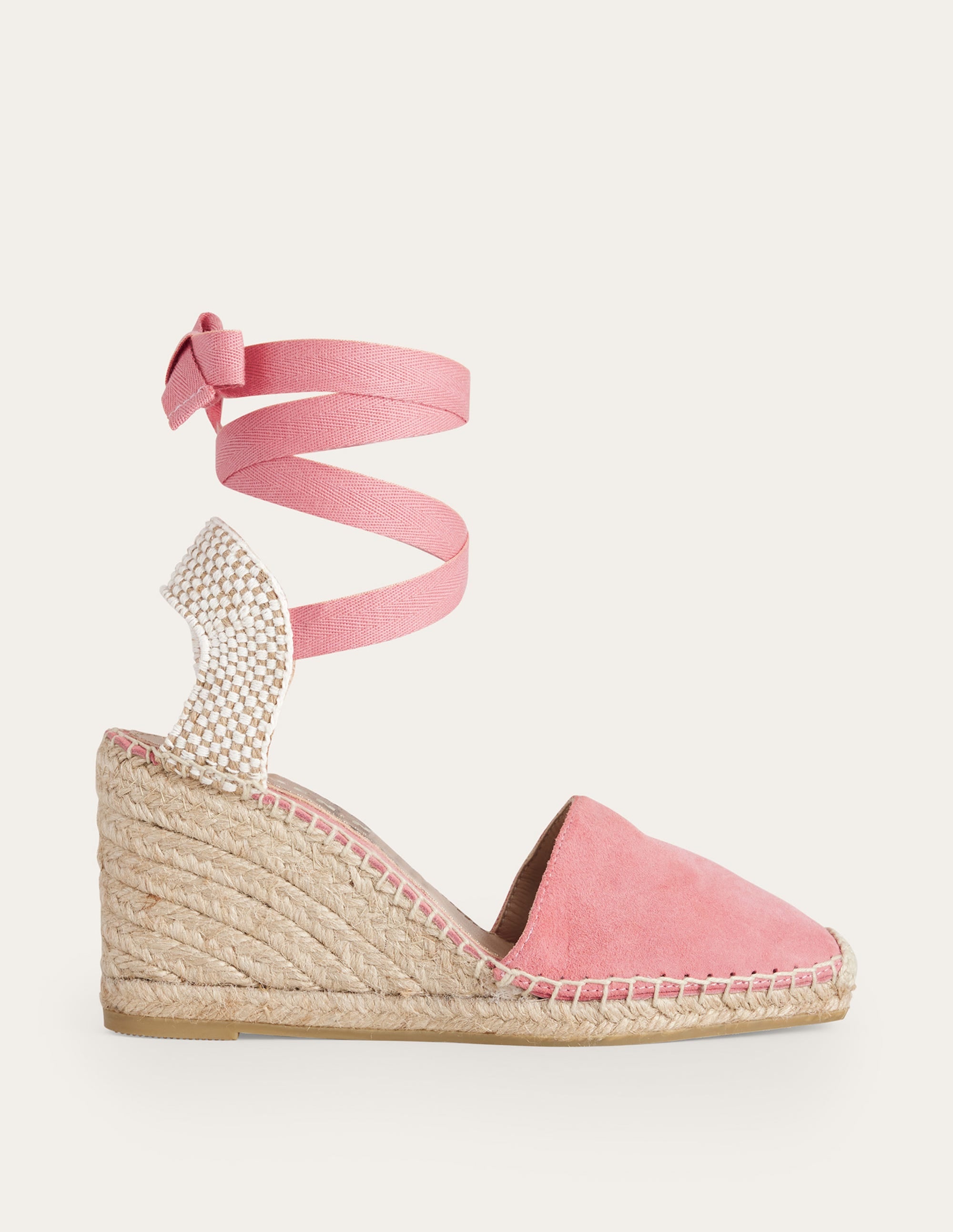 Esme Espadrille Wedges-Blush Suede - Image 2