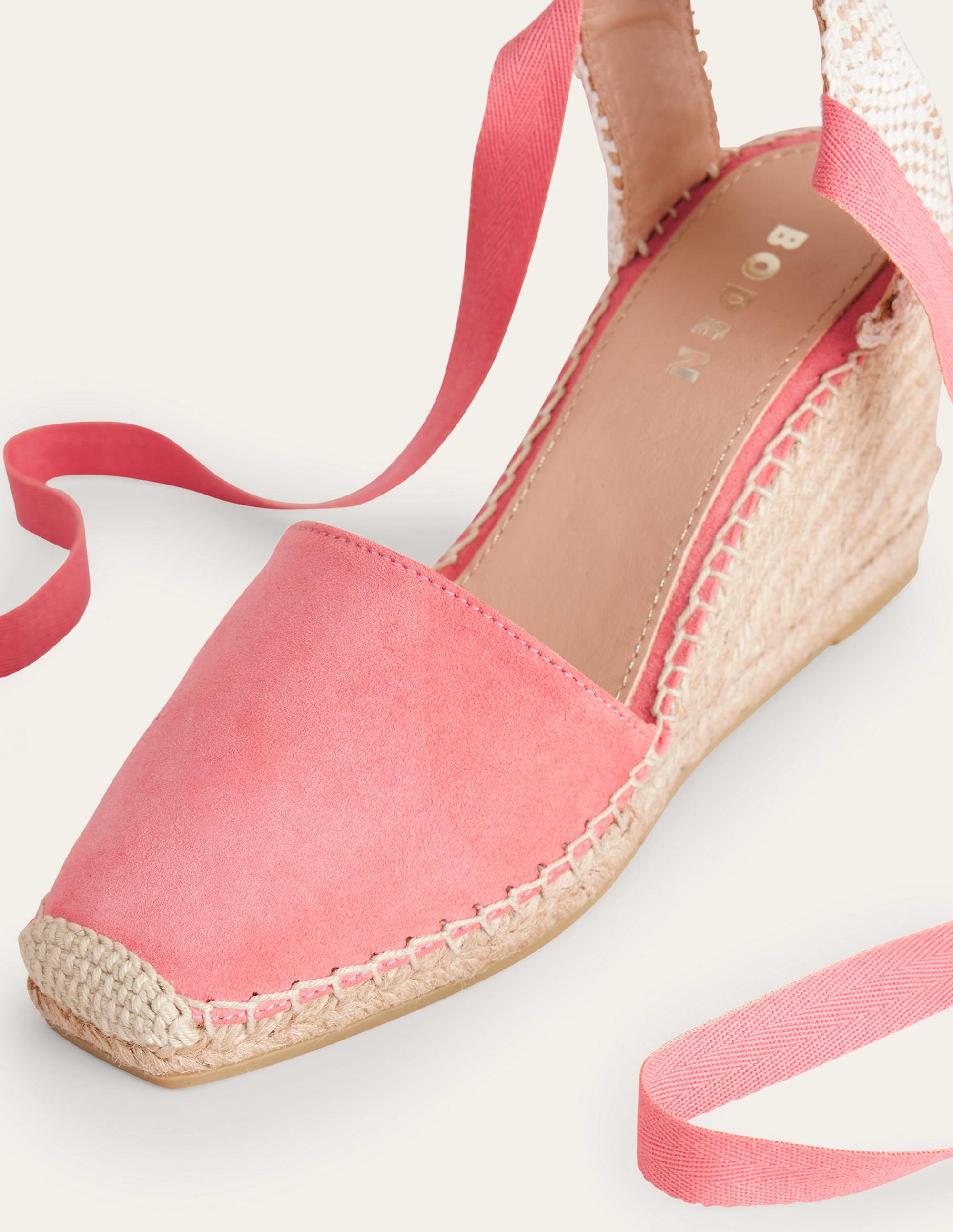 Esme Espadrille Wedges-Blush Suede - Image 4