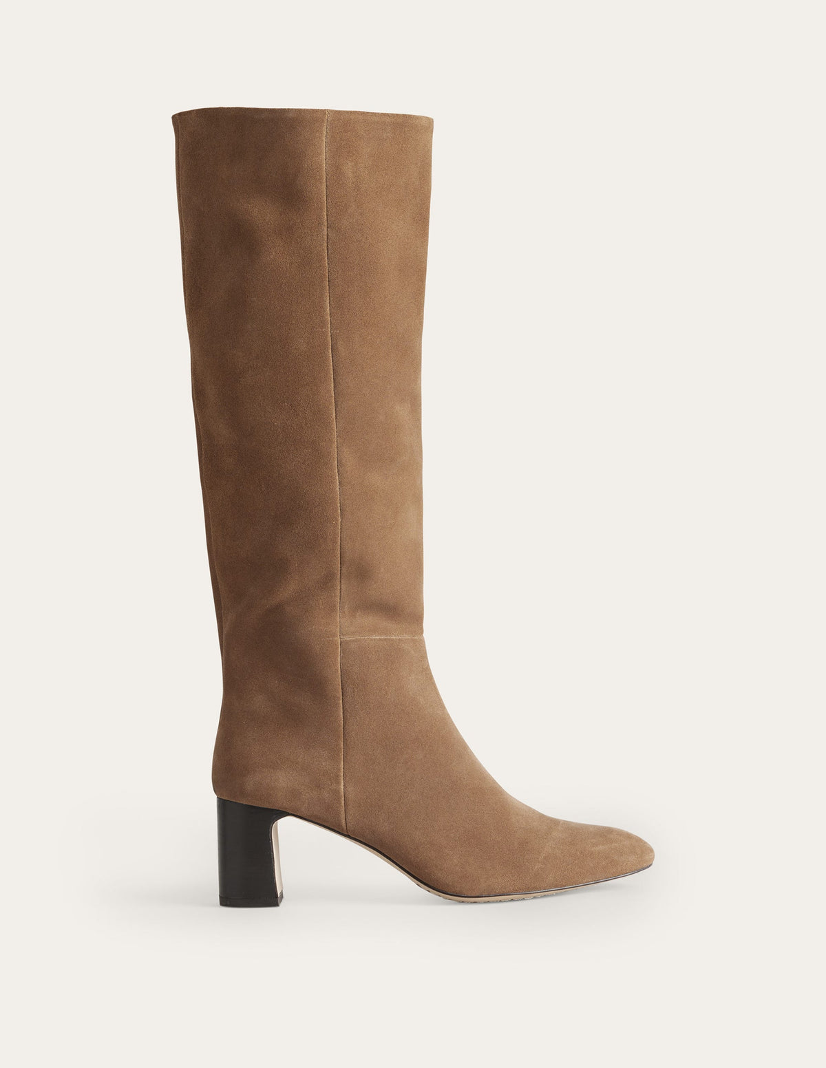 Erica Knee High Leather Boots-Golden Brown Cow Suede - Image 1