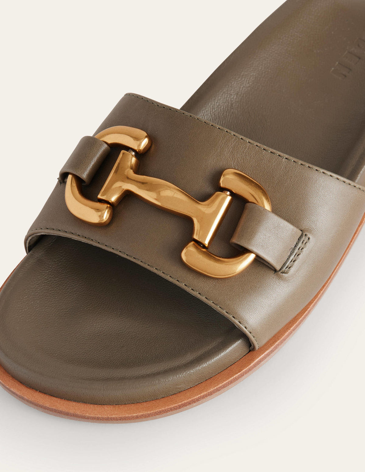 Iris Snaffle Slider Sandals-Deep Olive-4
