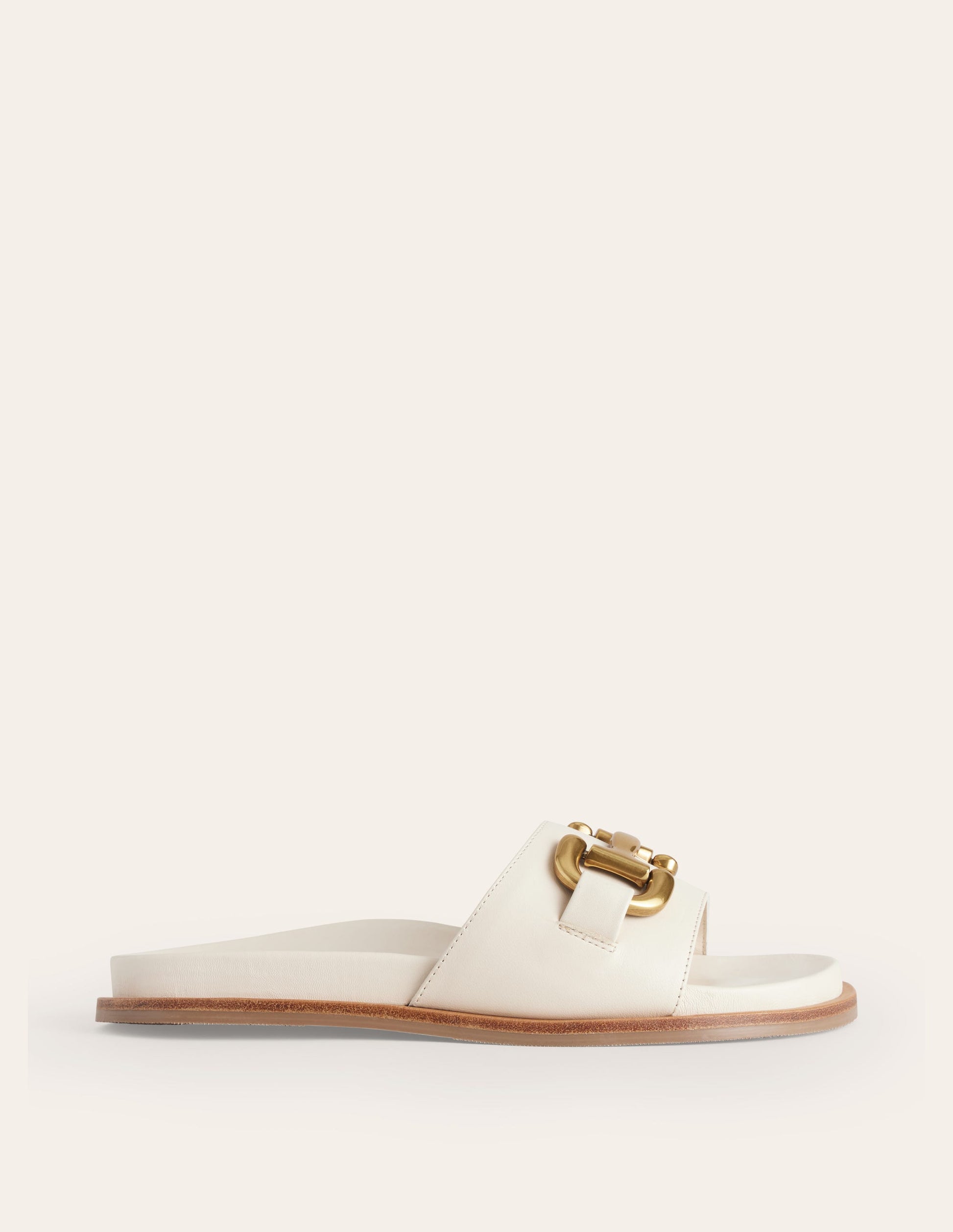 Iris Snaffle Slider Sandals-Ecru-2