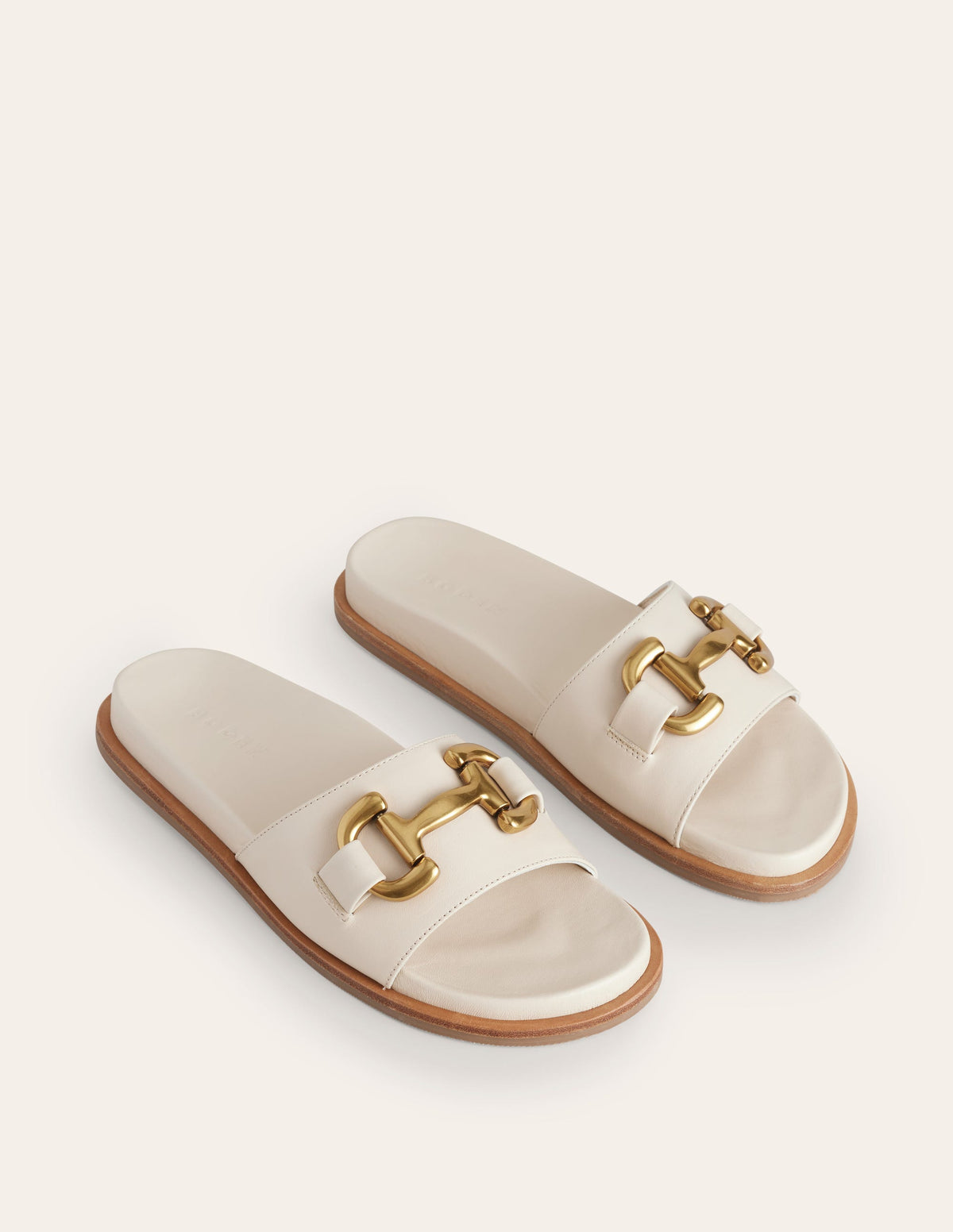 Iris Snaffle Slider Sandals-Ecru - Image 3