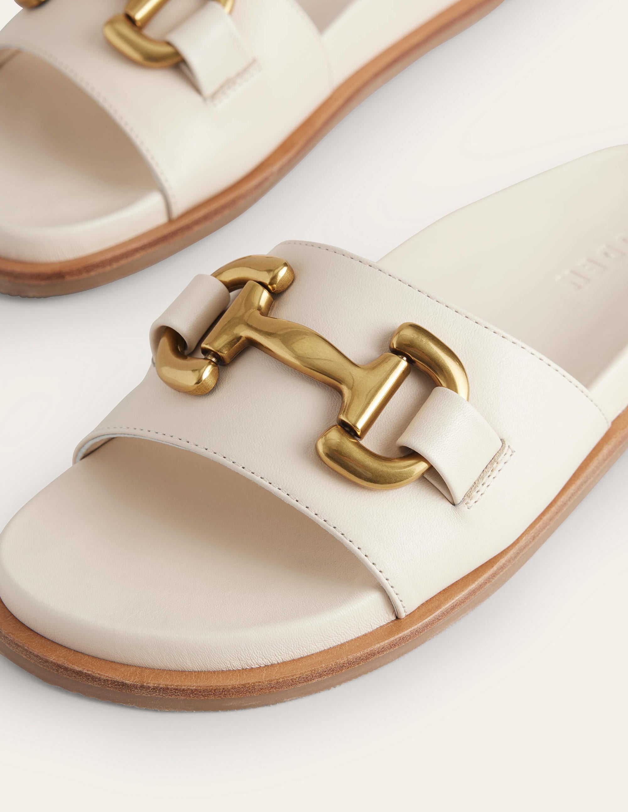 Iris Snaffle Slider Sandals-Ecru - Image 4