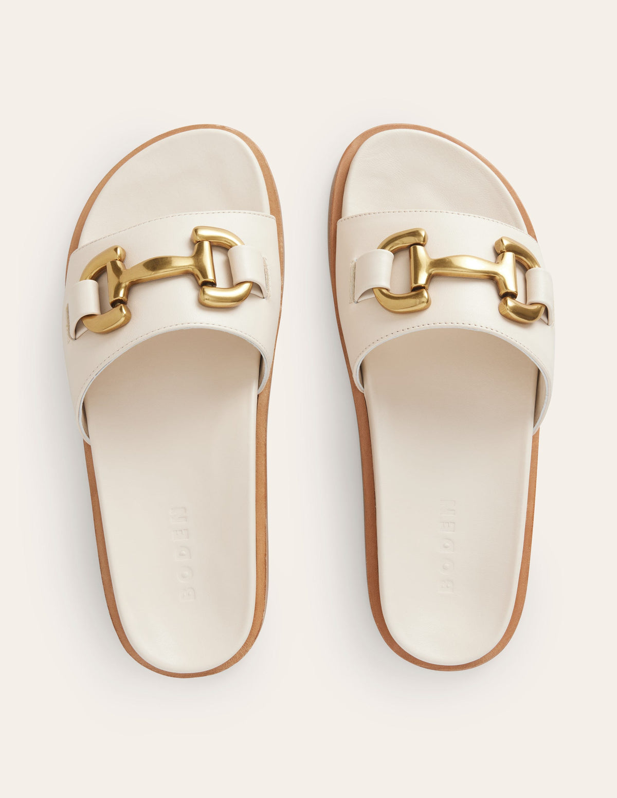 Iris Snaffle Slider Sandals-Ecru-5