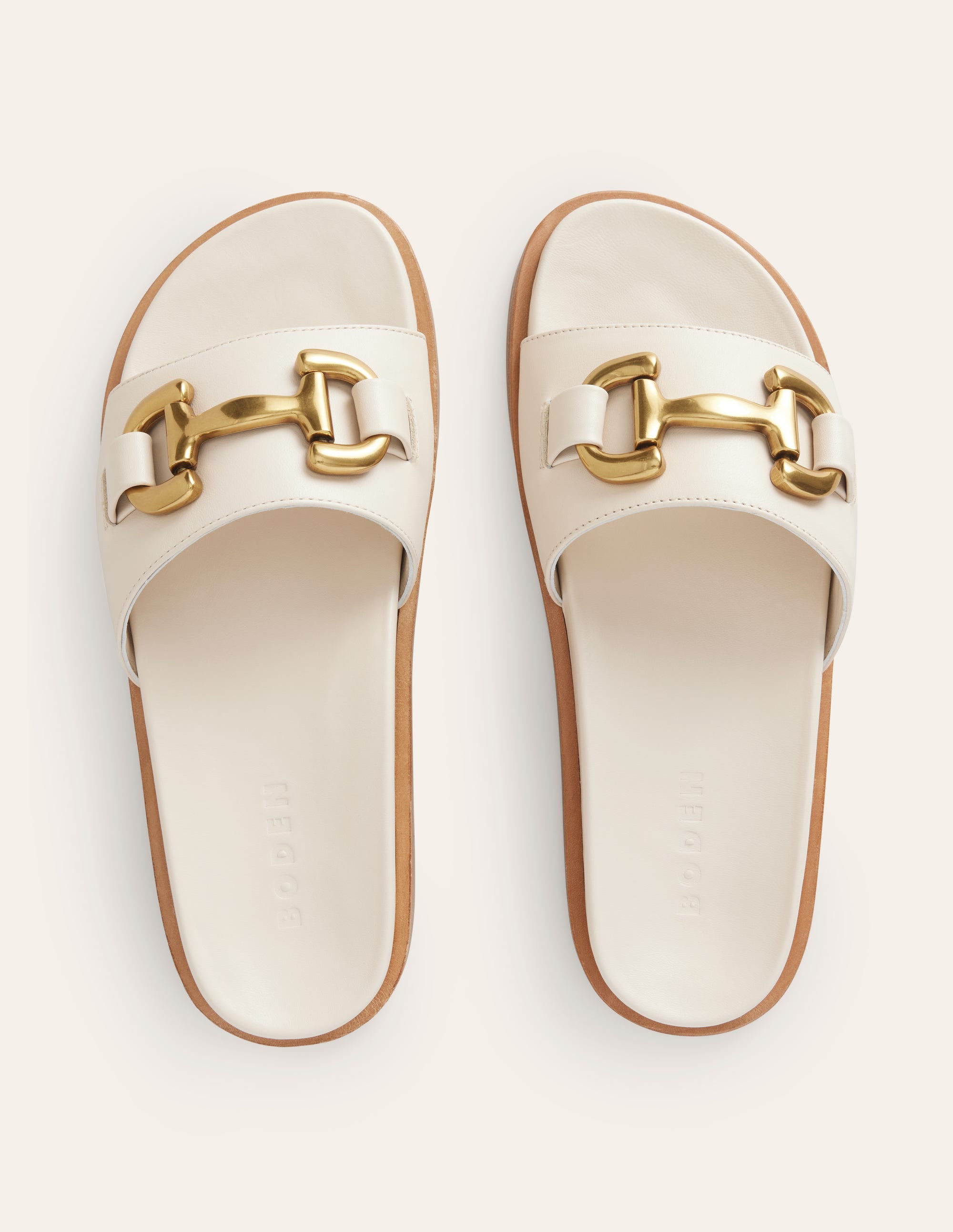 Iris Snaffle Slider Sandals-Ecru - Image 5