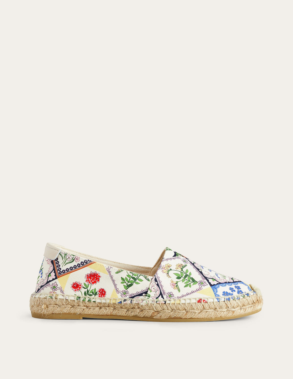 Classic Flat Espadrilles-Ivory, Wild Bluebell - Image 1