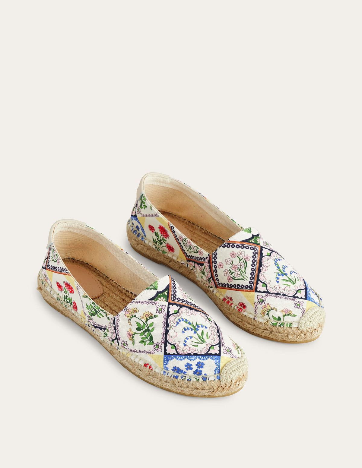 Classic Flat Espadrilles-Ivory, Wild Bluebell-2