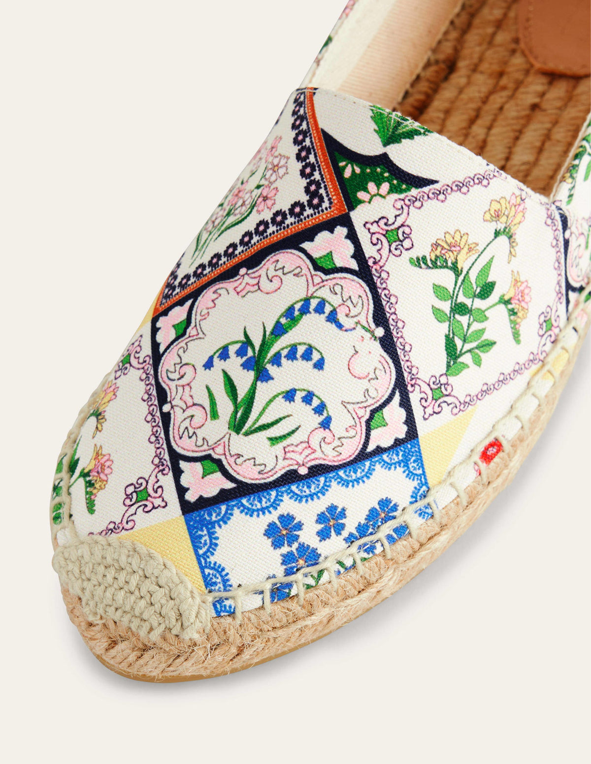 Classic Flat Espadrilles-Ivory, Wild Bluebell - Image 3