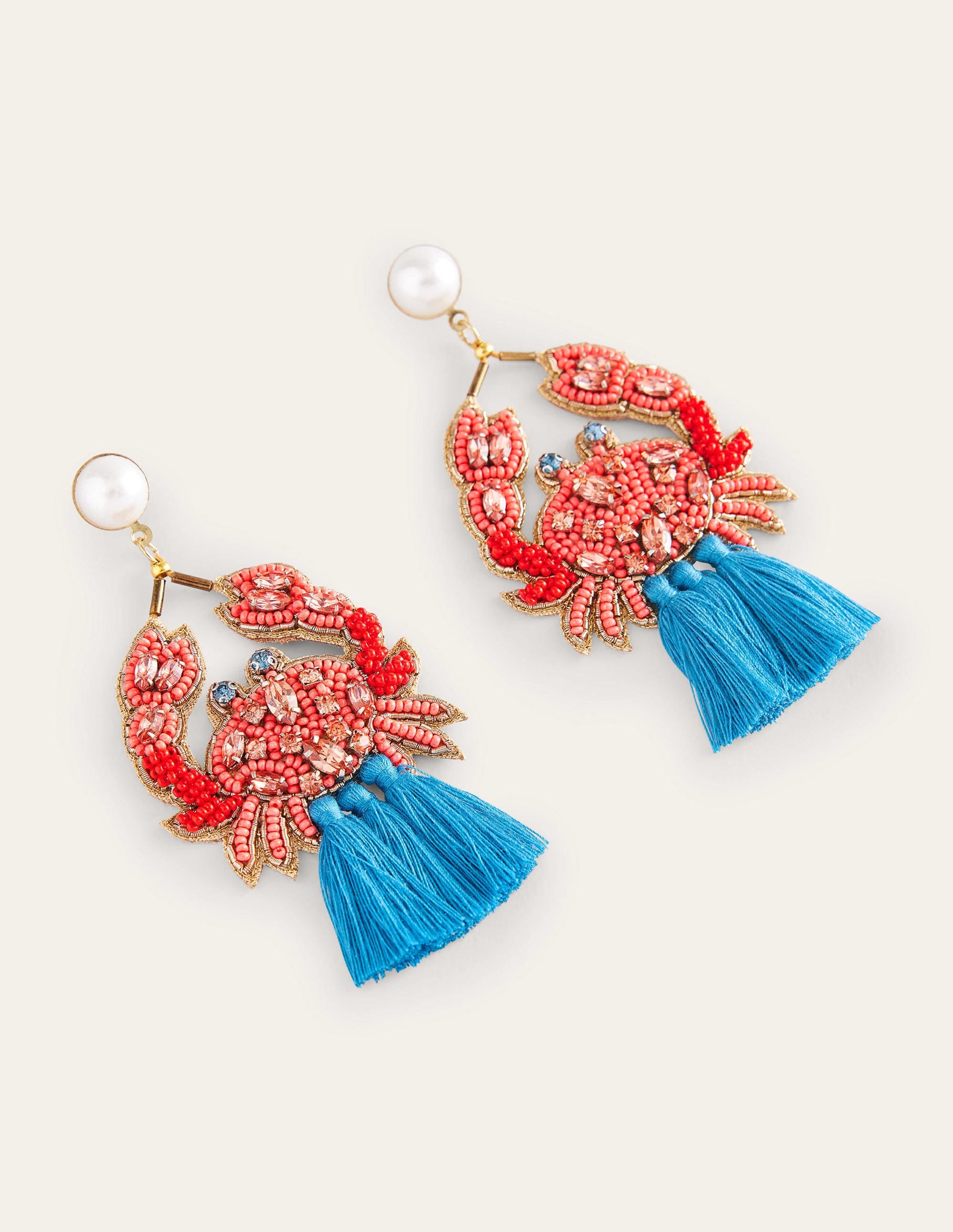 Statement Embellished Earrings-Crab - Image 2