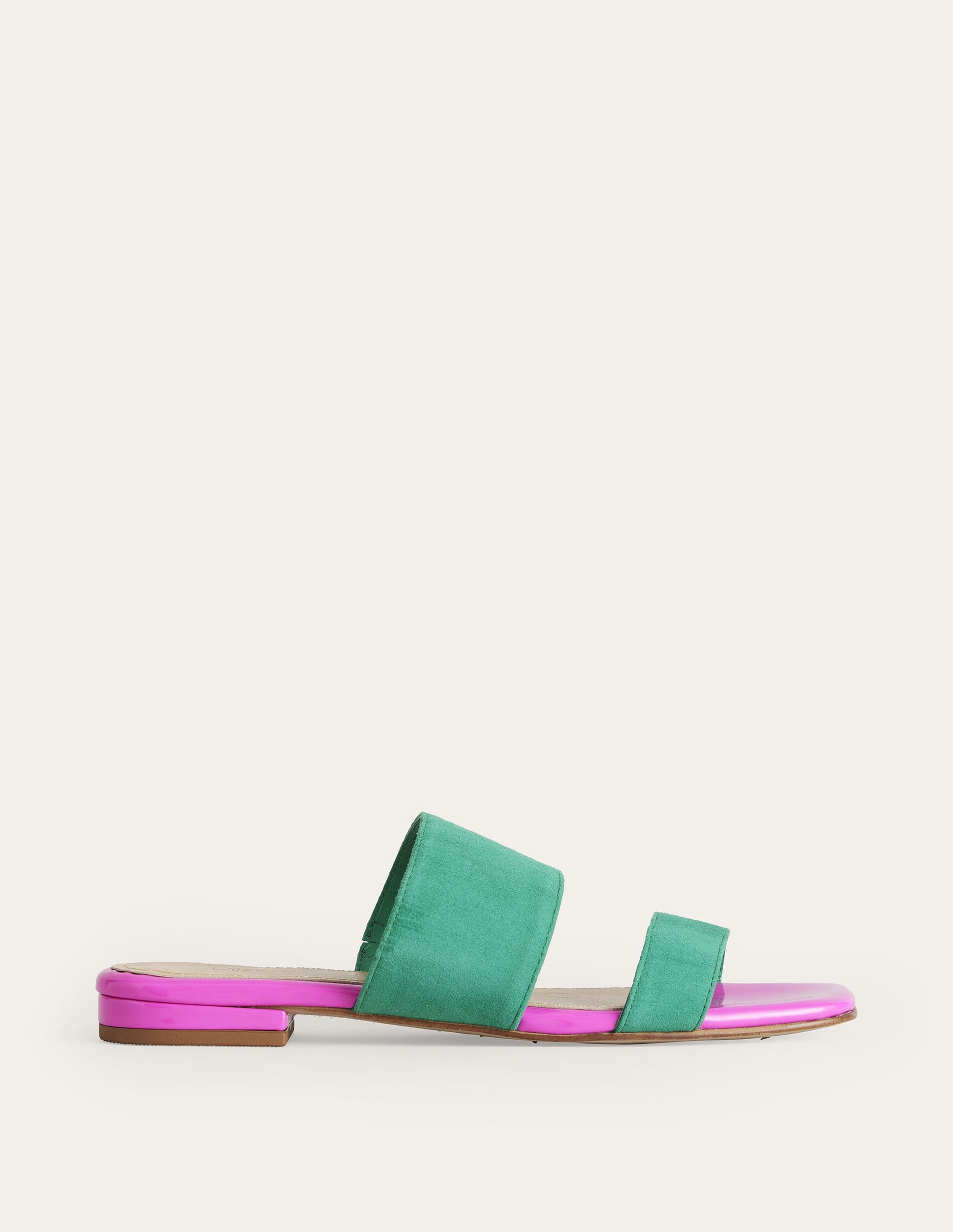 Two Strap Sandals-Green Pepper Leather-3