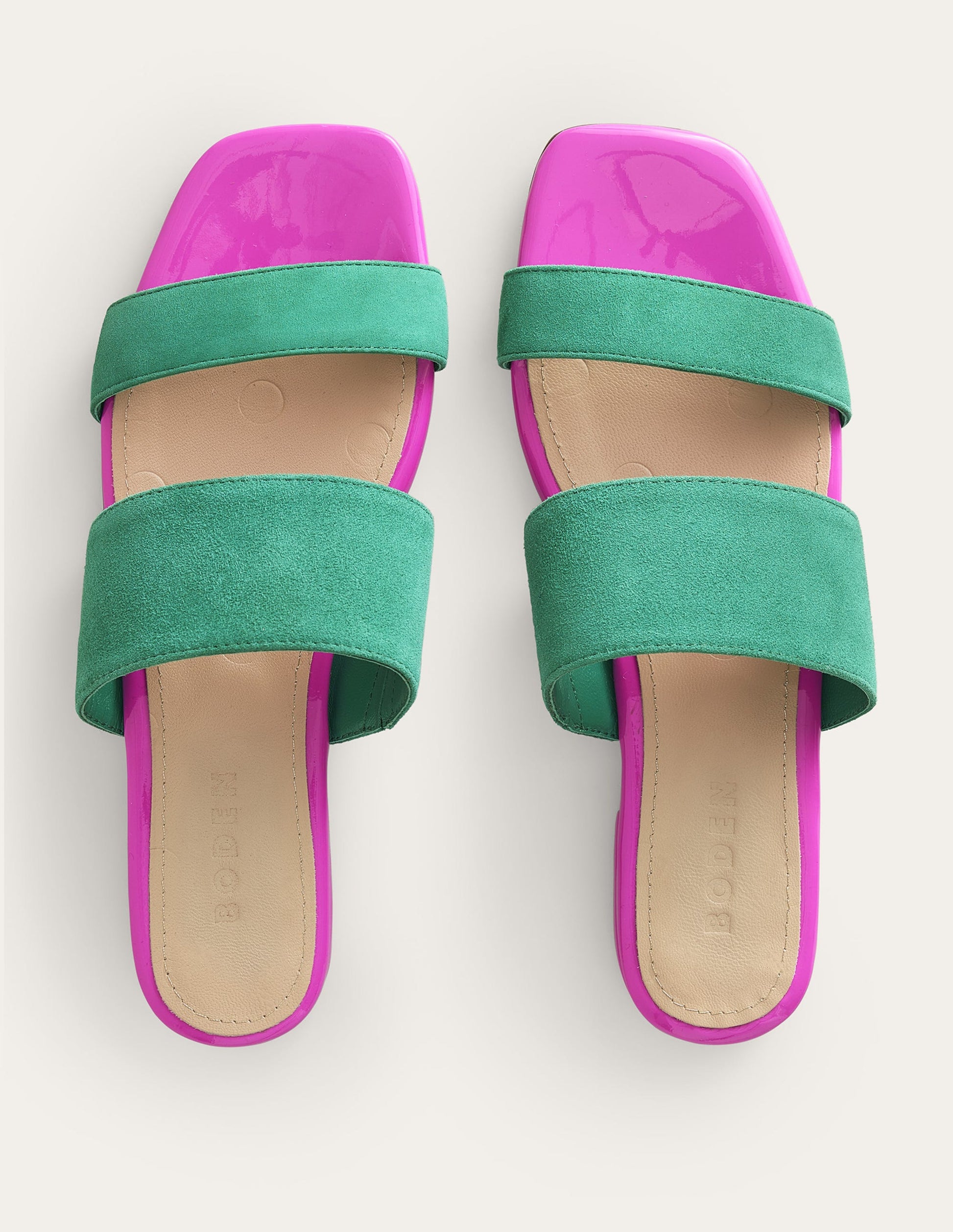Two Strap Sandals-Green Pepper Leather-6