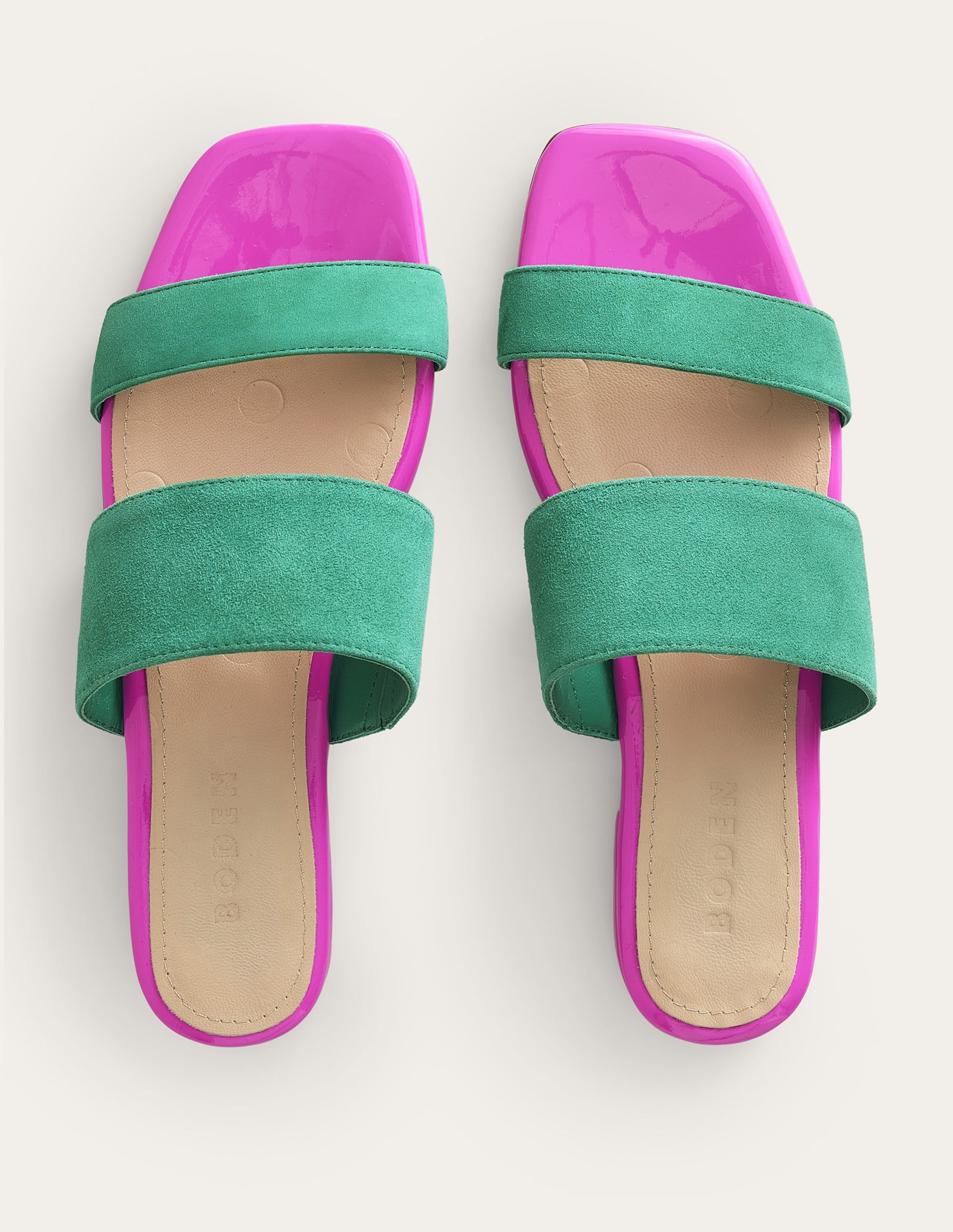 Two Strap Sandals-Green Pepper Leather - Image 6