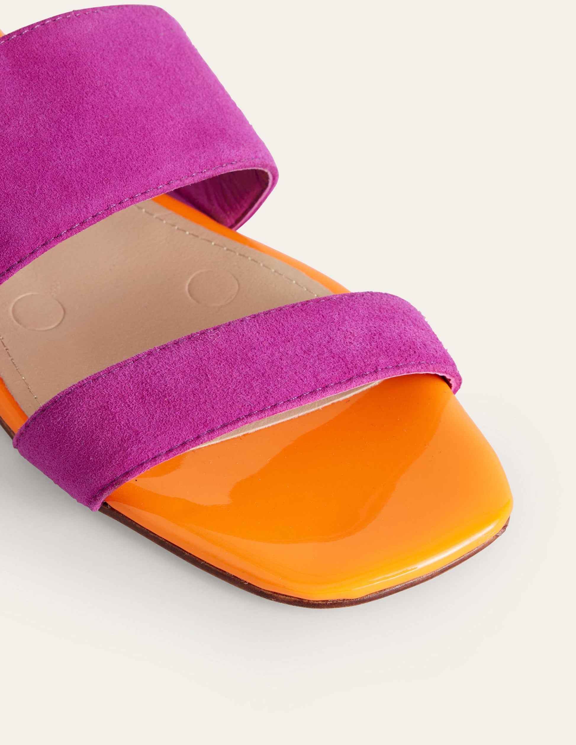 Two Strap Sandals-Rose Violet Suede-3