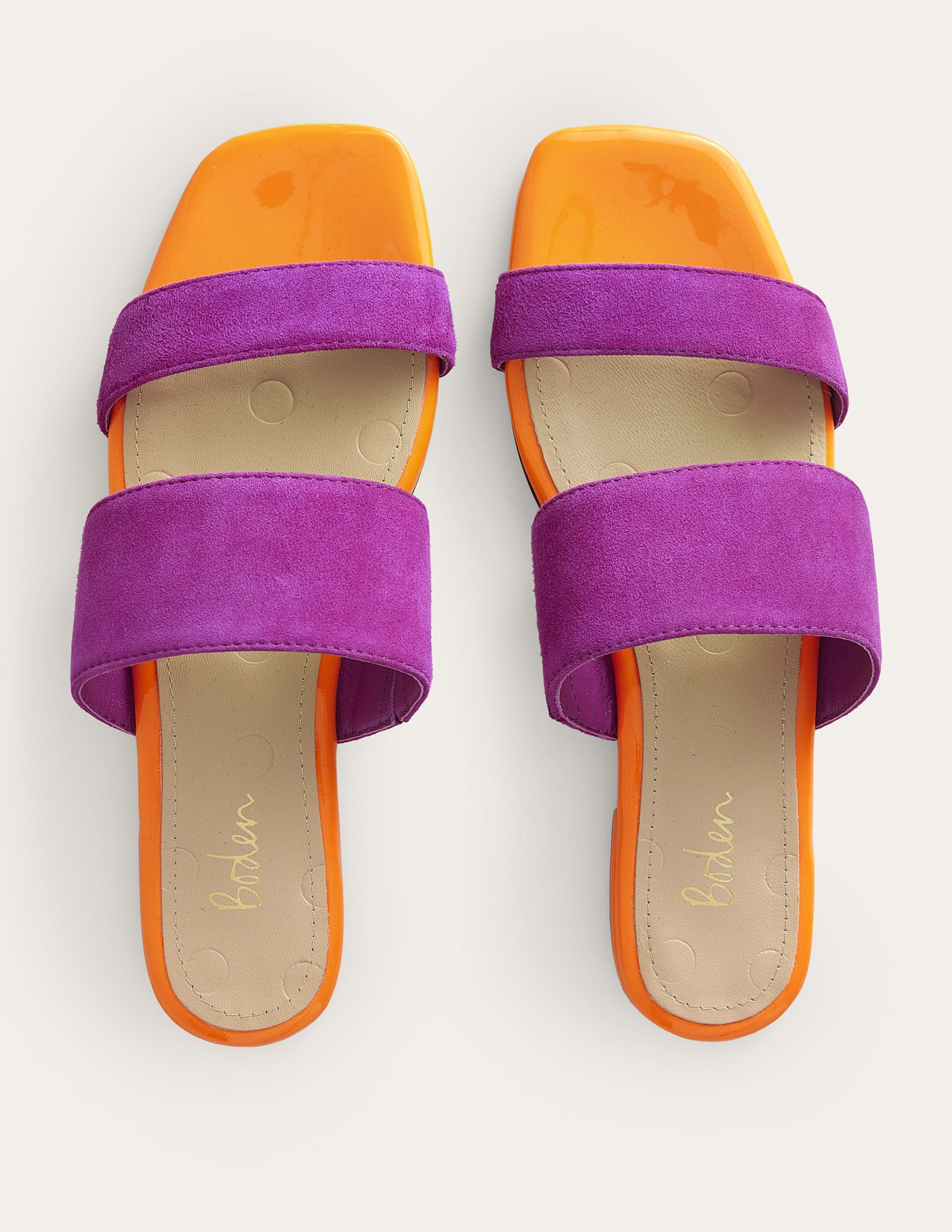 Two Strap Sandals-Rose Violet Suede-4