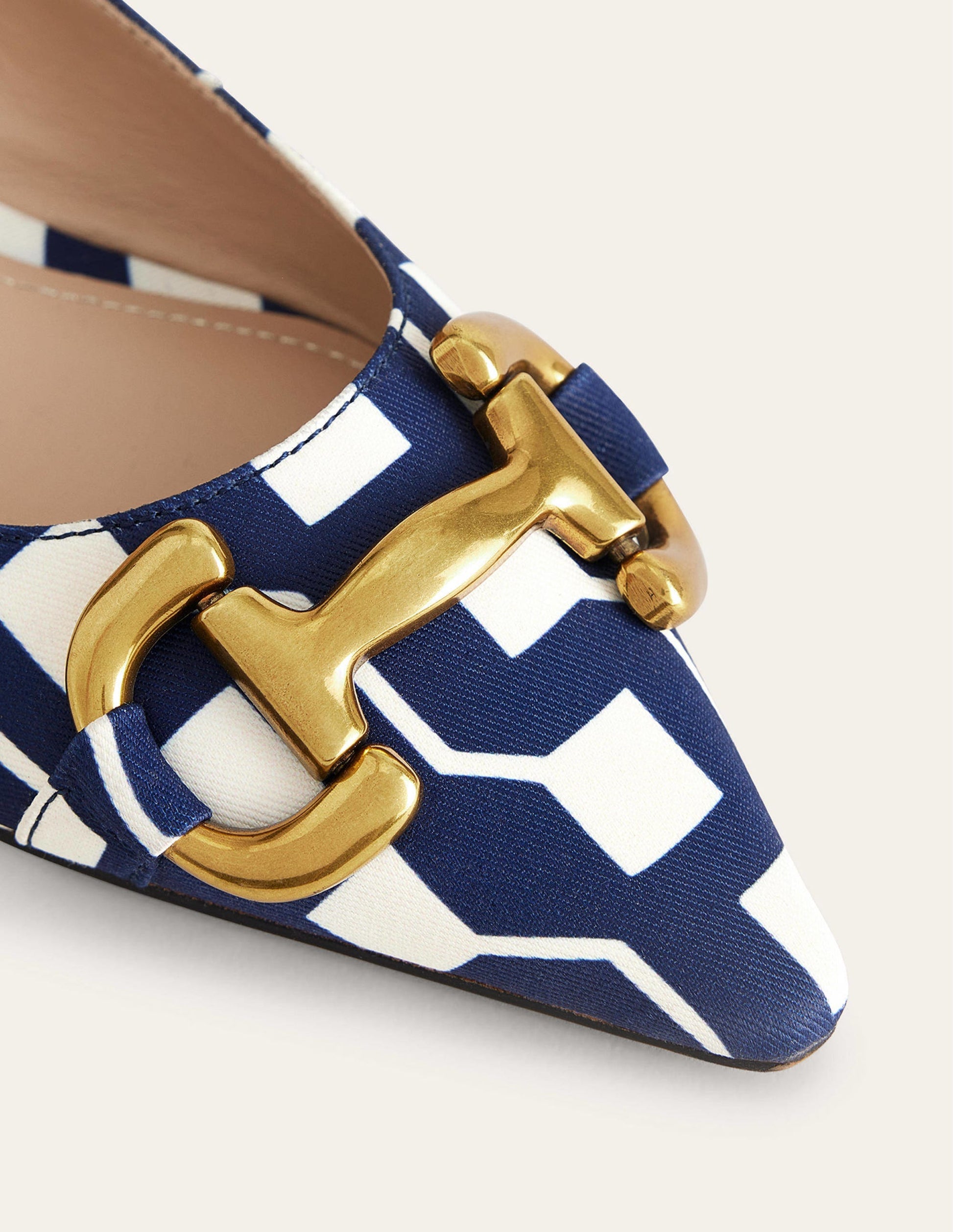 Snaffle Trim Ballet Flats-French Navy, Cube Geo-3