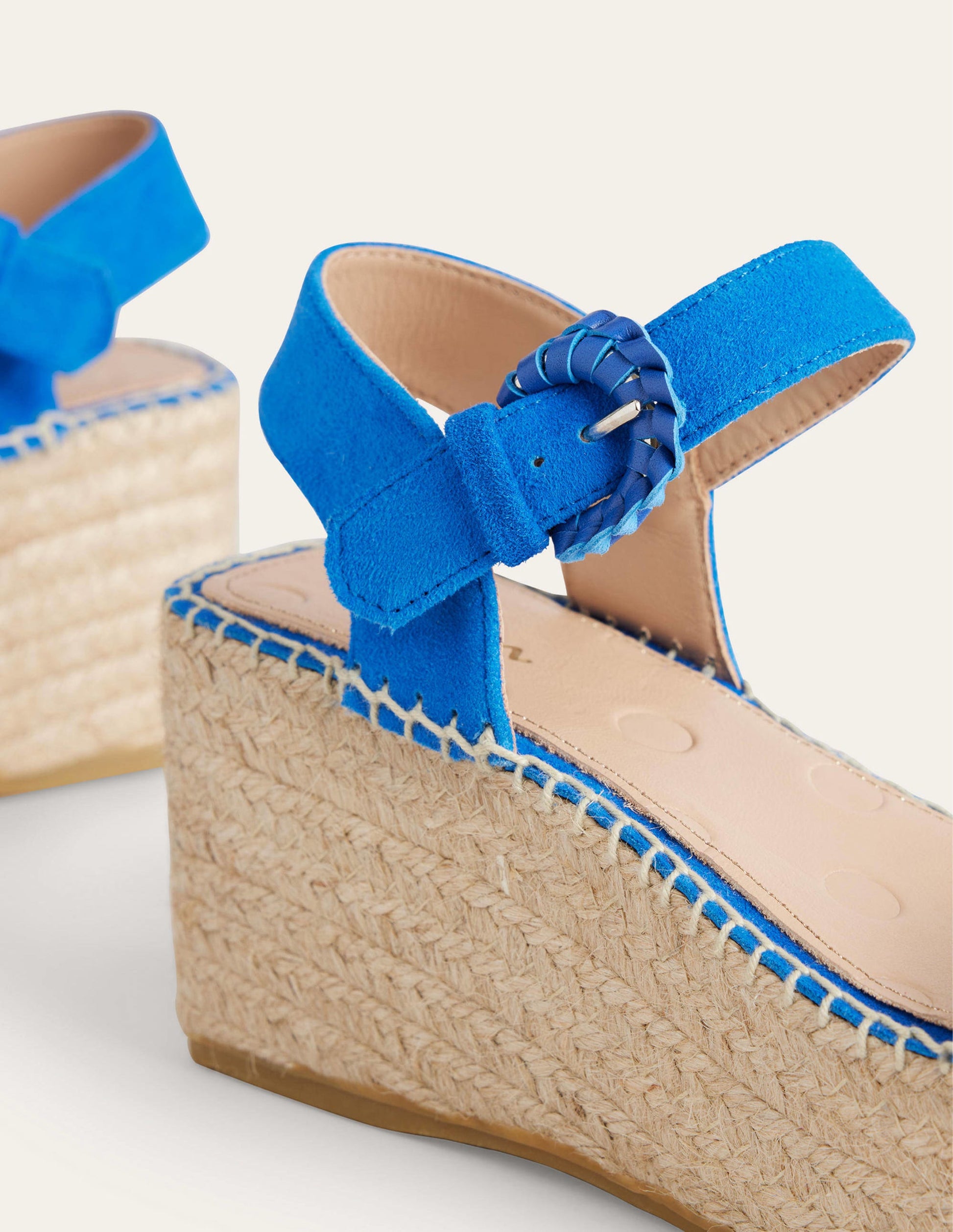 Espadrille Wedges-Blue Heron Suede-3