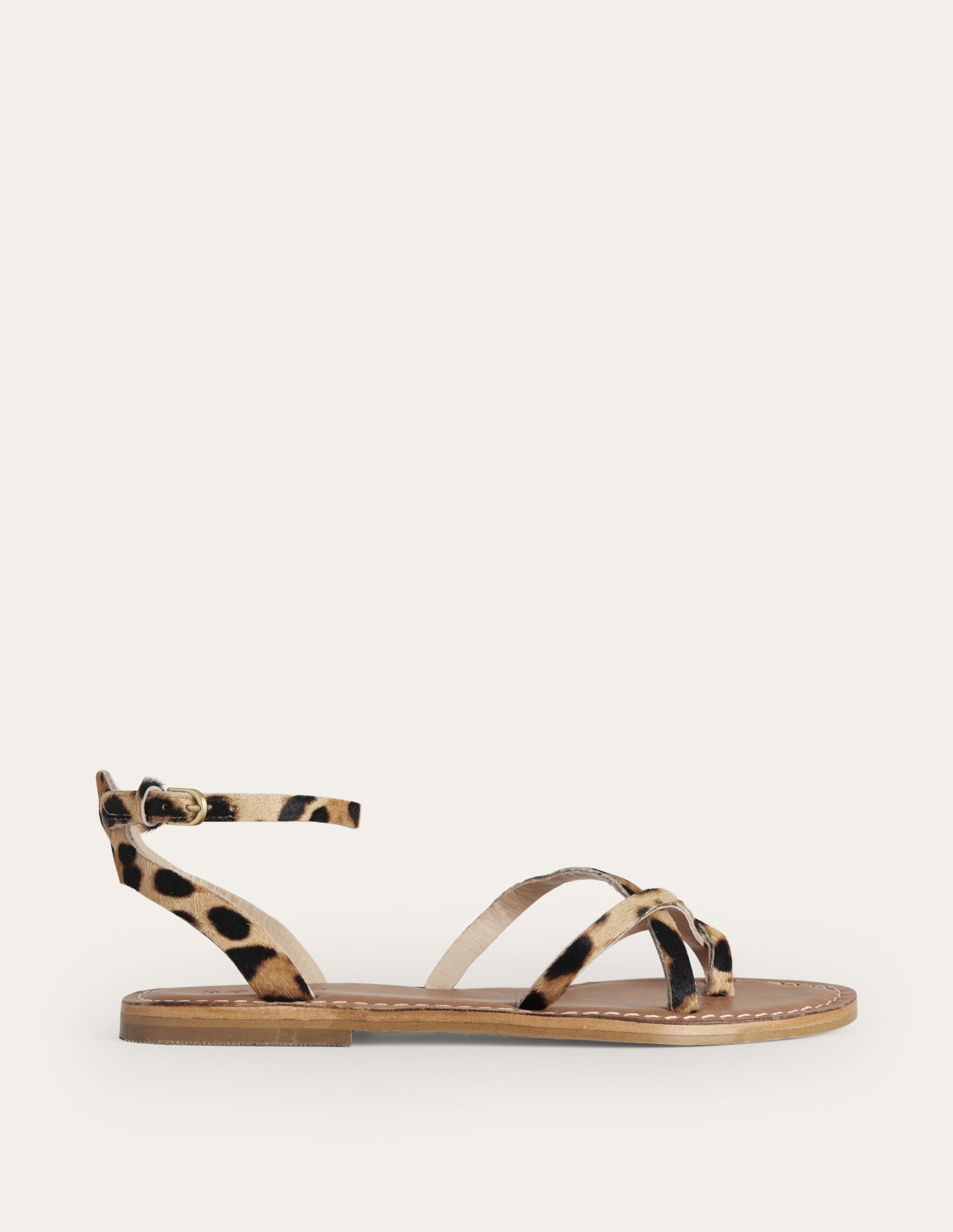 Easy Flat Sandals-Classic Leopard Pony Hair - Image 2
