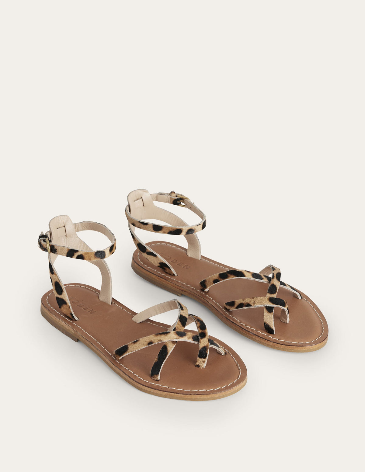Easy Flat Sandals-Classic Leopard Pony Hair - Image 3