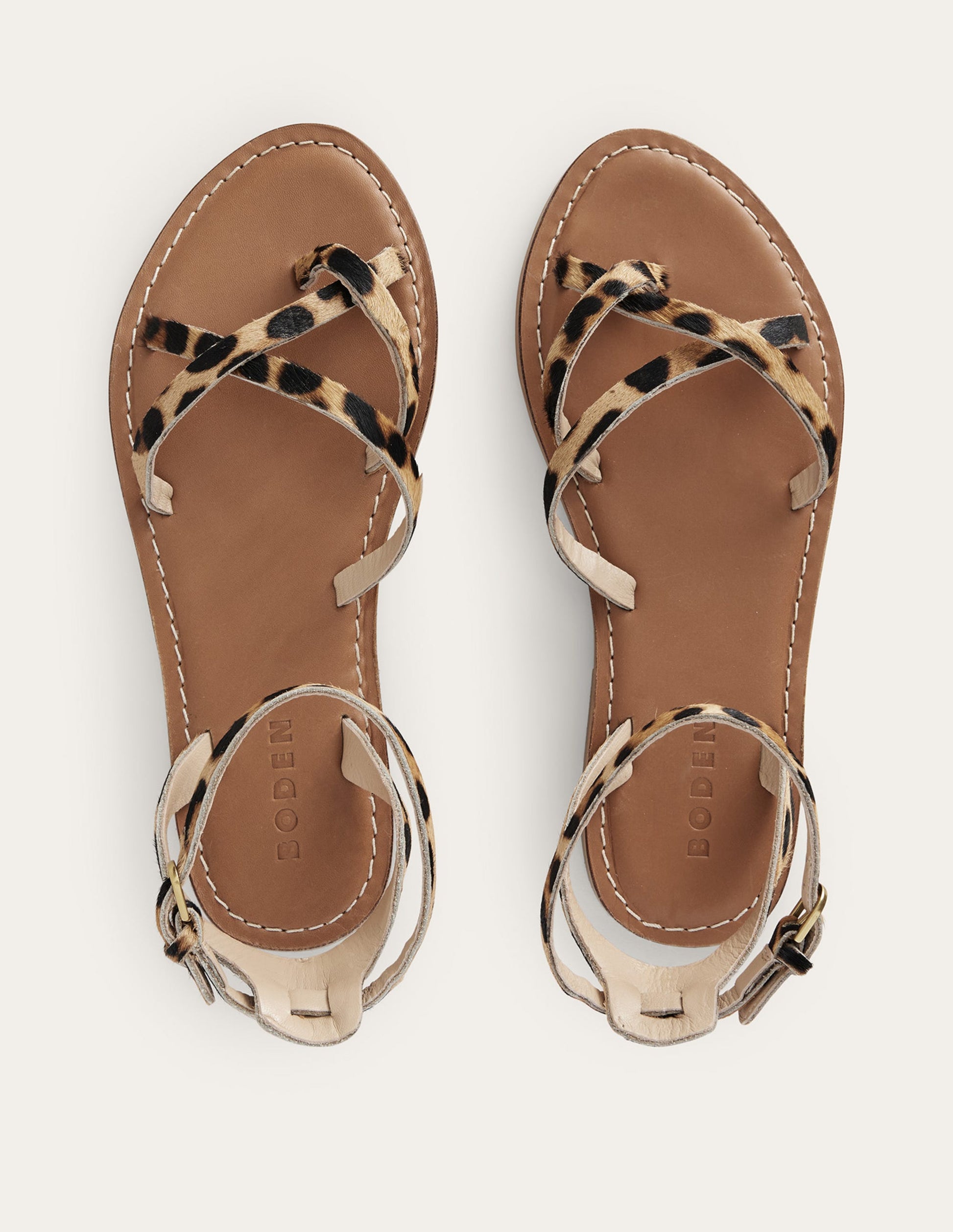 Easy Flat Sandals-Classic Leopard Pony Hair-5