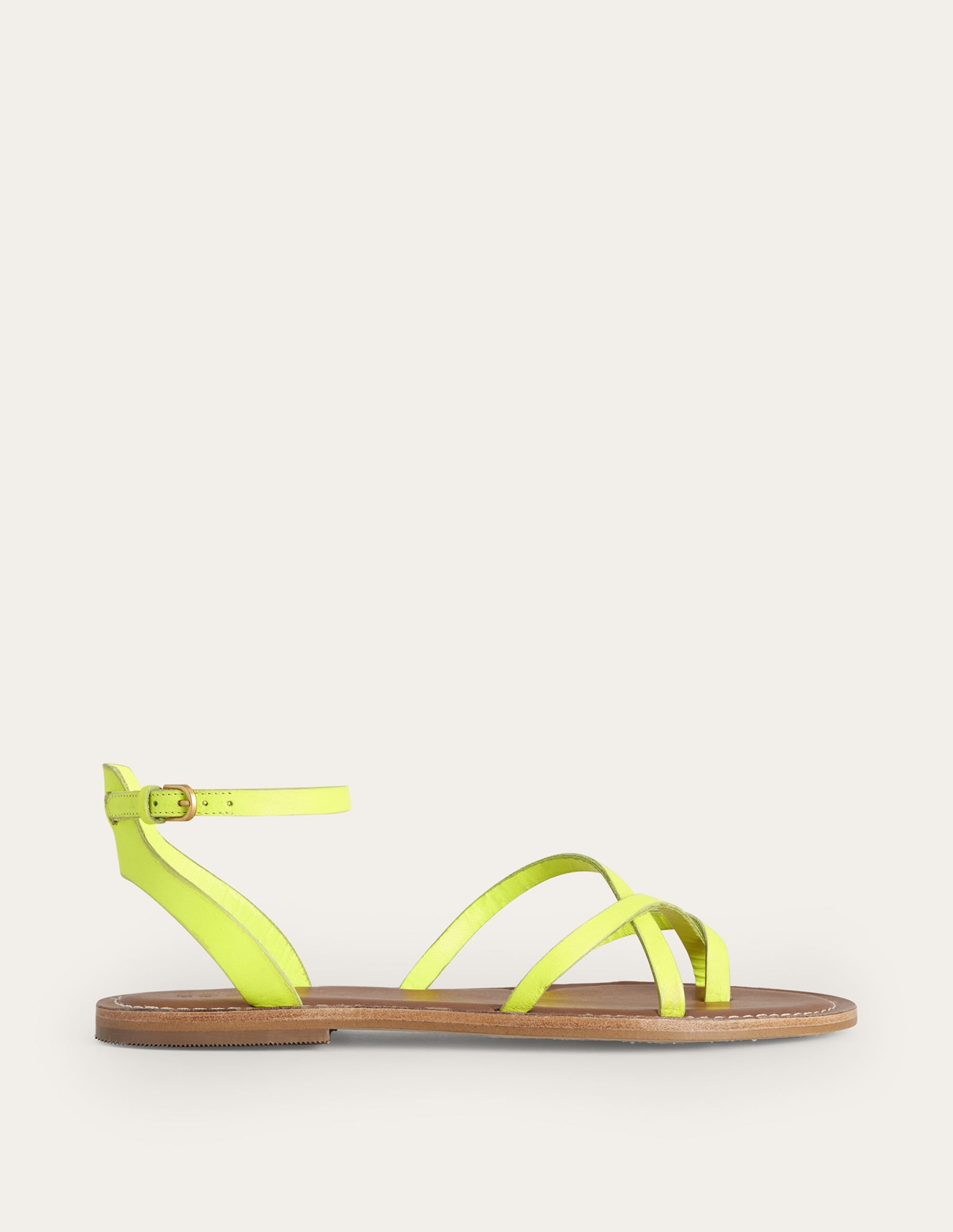 Easy Flat Sandals-Citrus Box Leather - Image 2