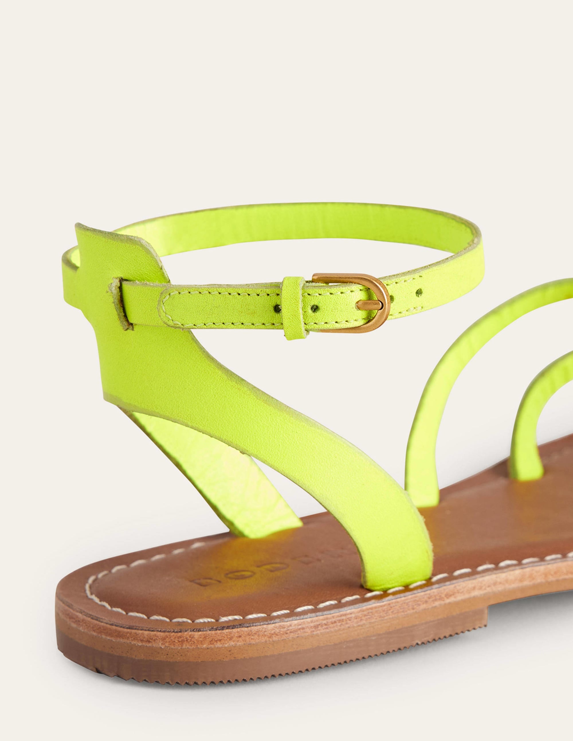 Easy Flat Sandals-Citrus Box Leather - Image 4