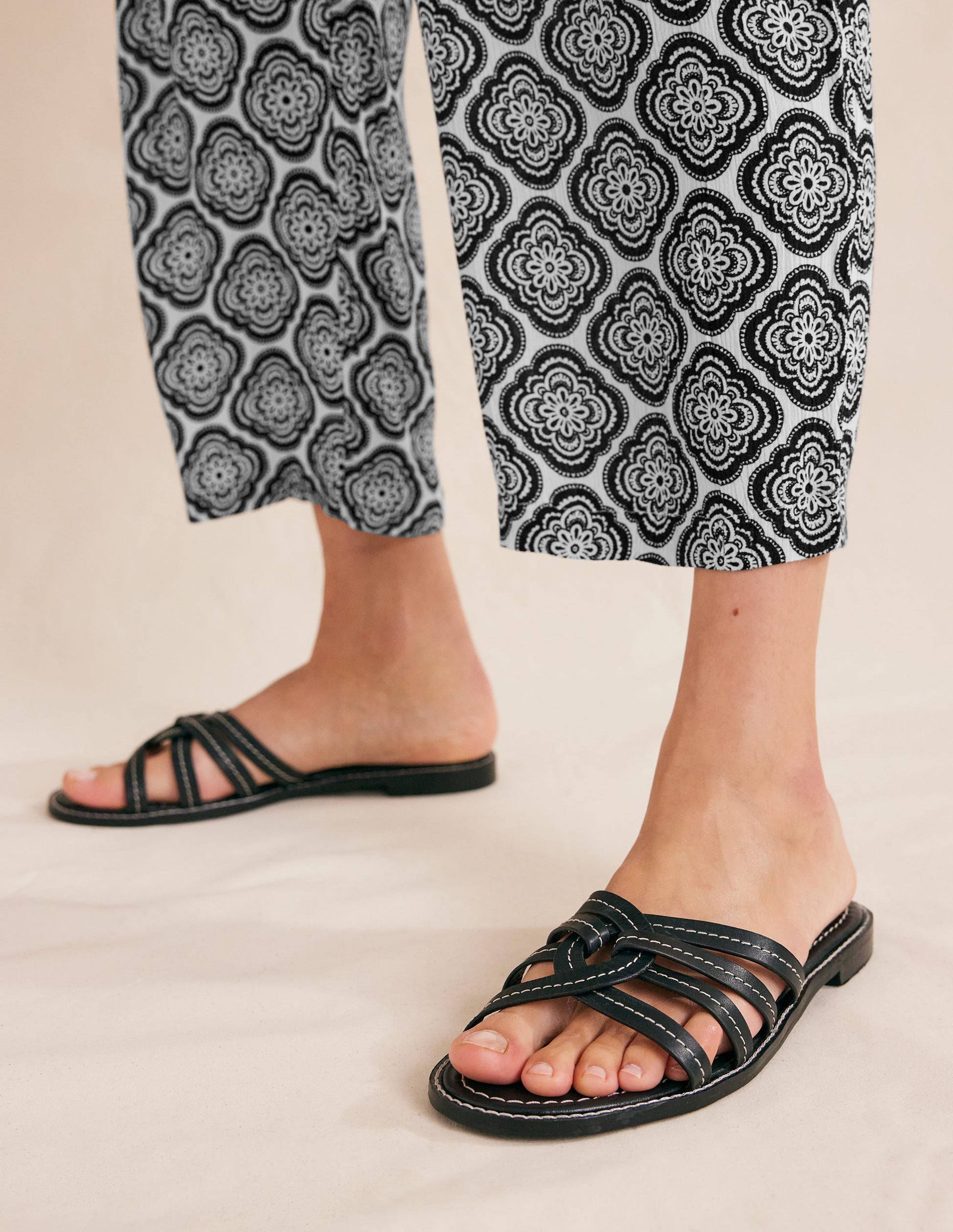 Multi Strap Sliders-Black-1