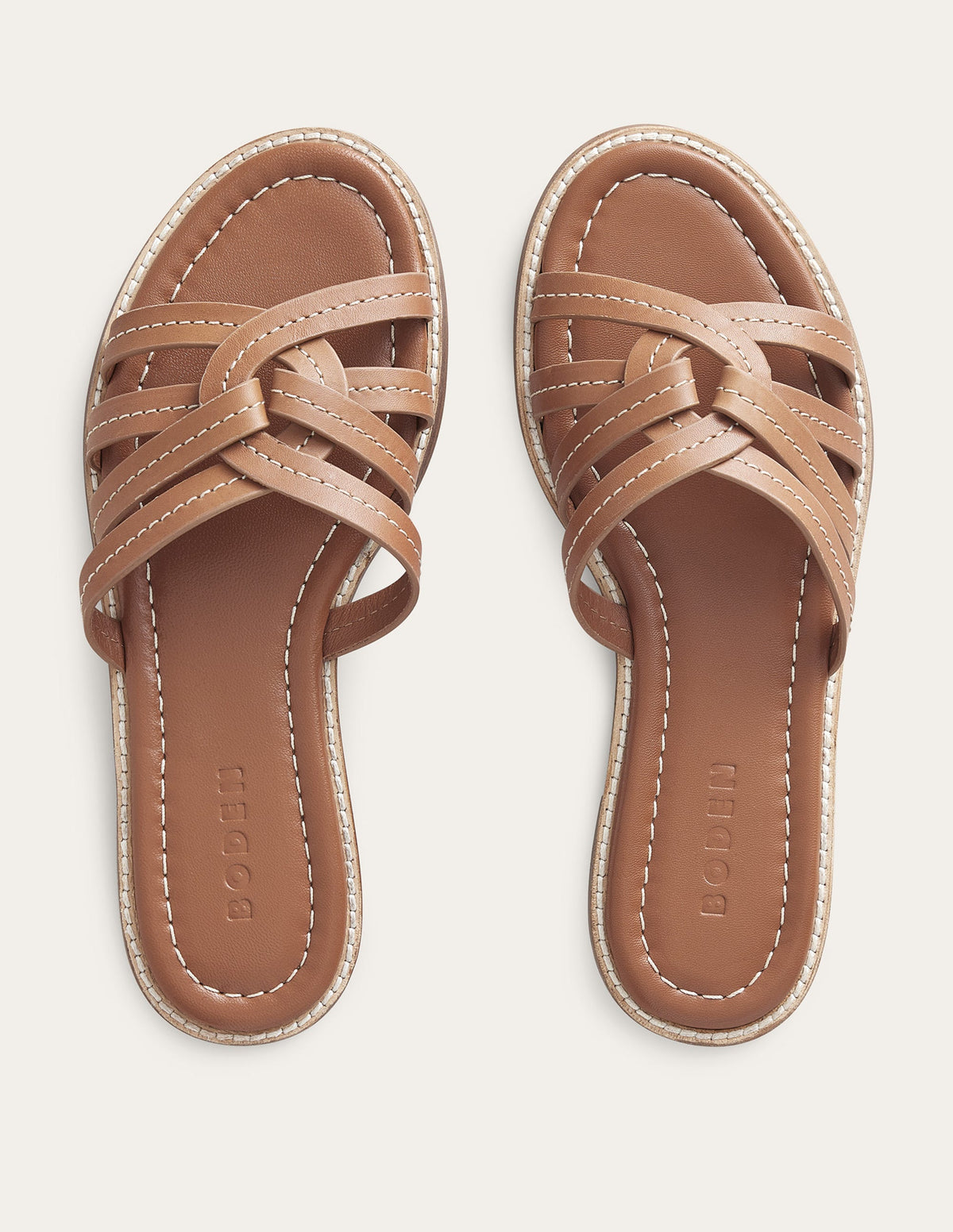 Multi Strap Sliders-Tan - Image 4