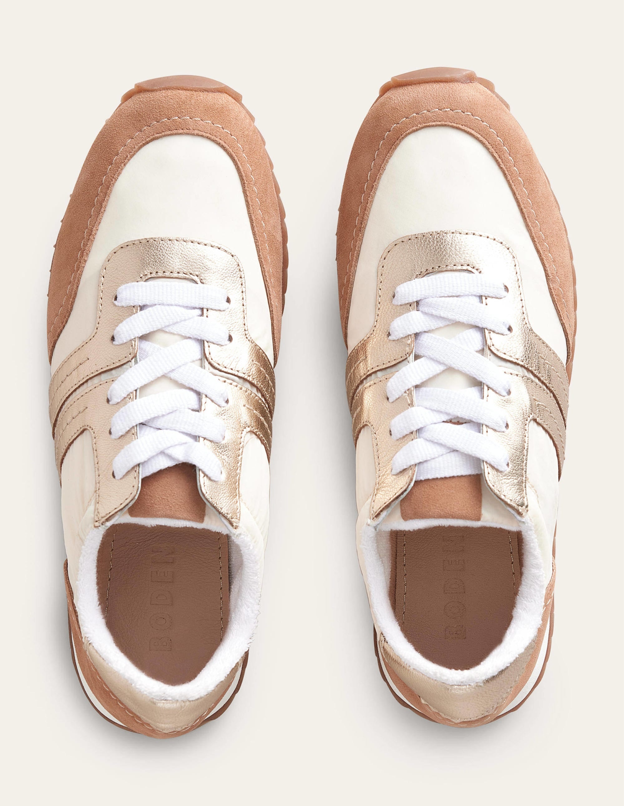 Runner Trainers-Maple Sugar, Gold, - Image 5