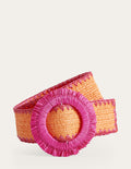 Raffia Belt-Orange