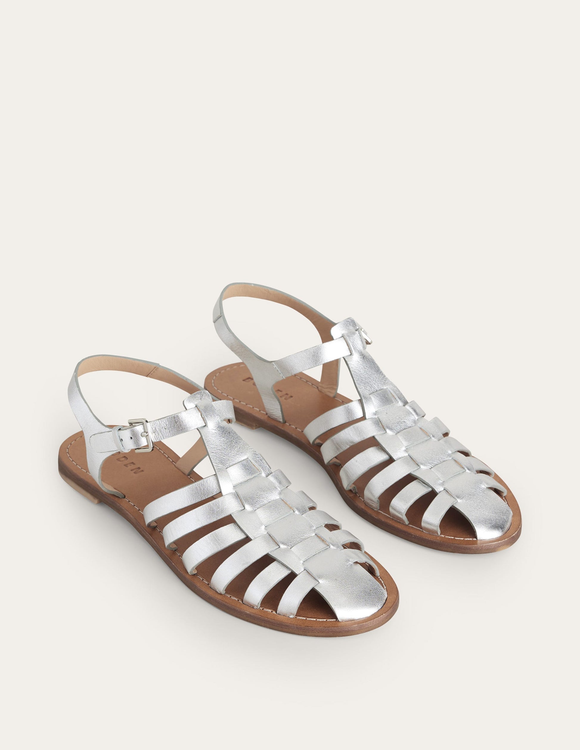 Traditional Fisherman Sandals-Silver-3