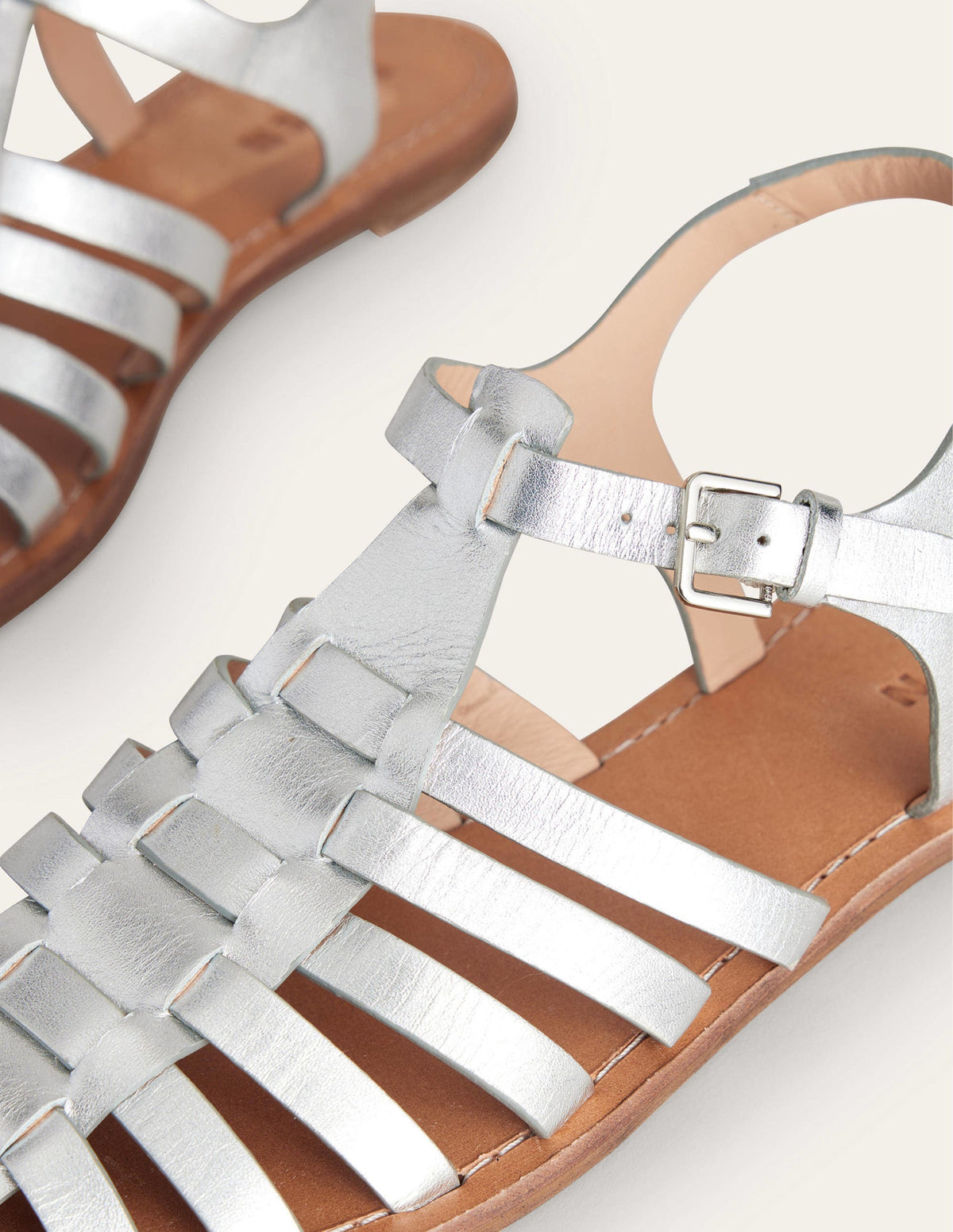 Traditional Fisherman Sandals-Silver-4