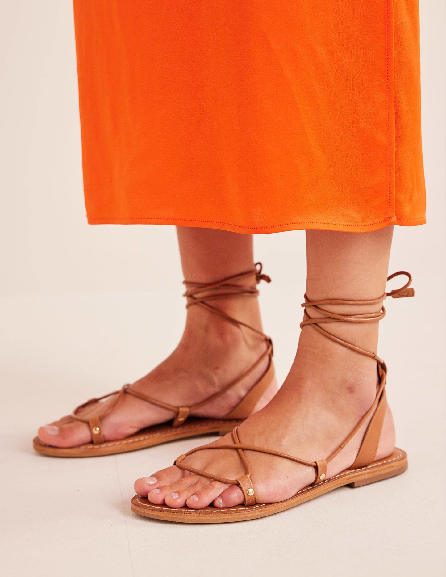 Scarf Wrap Sandals-Multi, Vine Terrace/ Tan