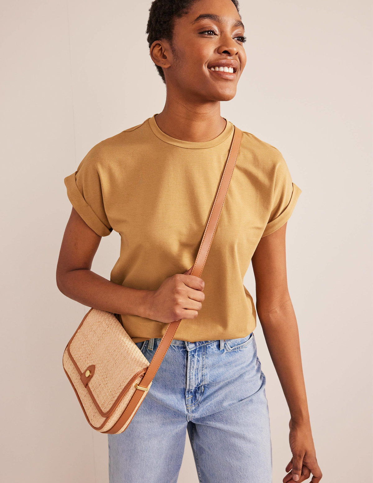 Structured Raffia Crossbody-Raffia - Image 1