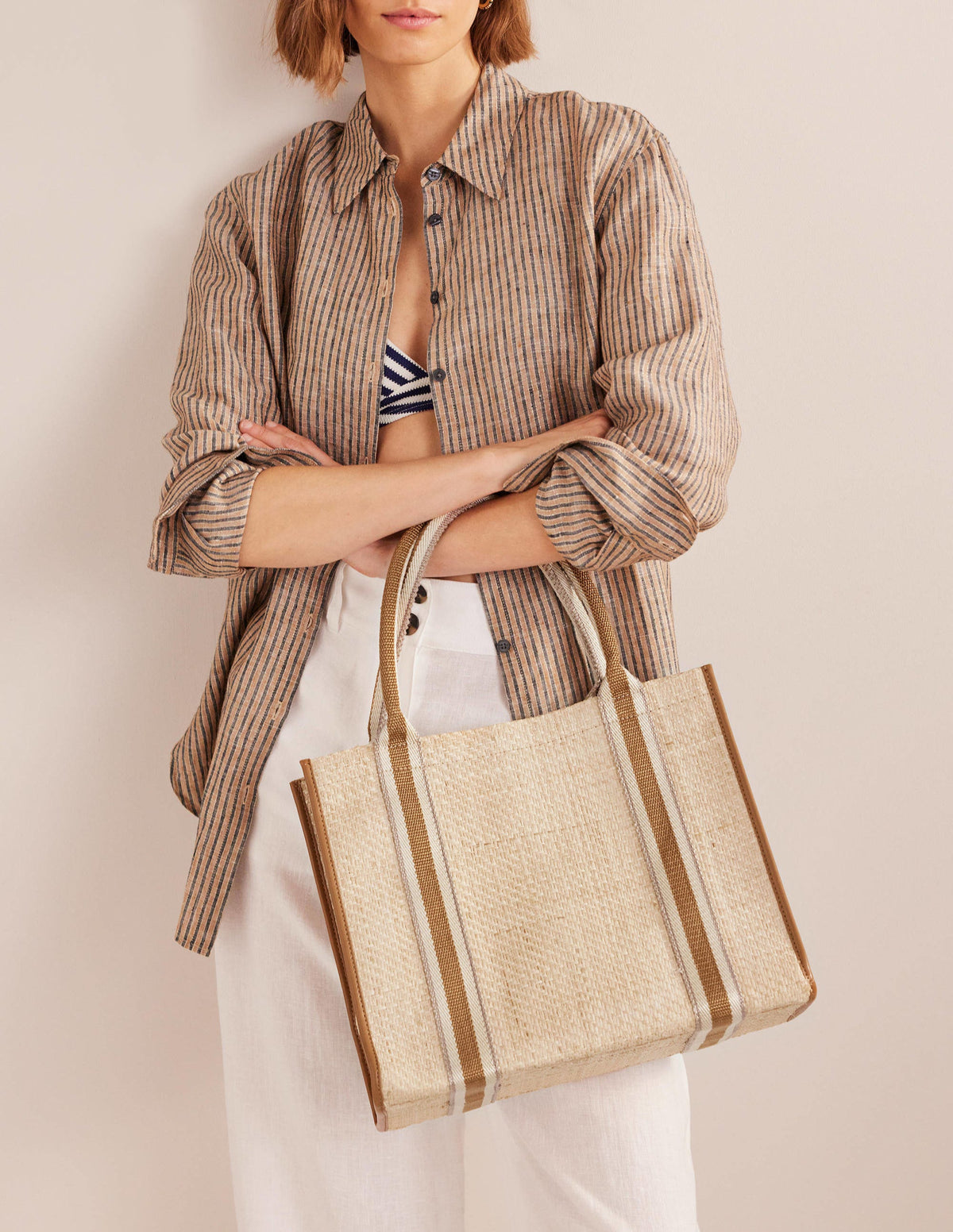 Raffia Tote Bag-Raffia - Image 2